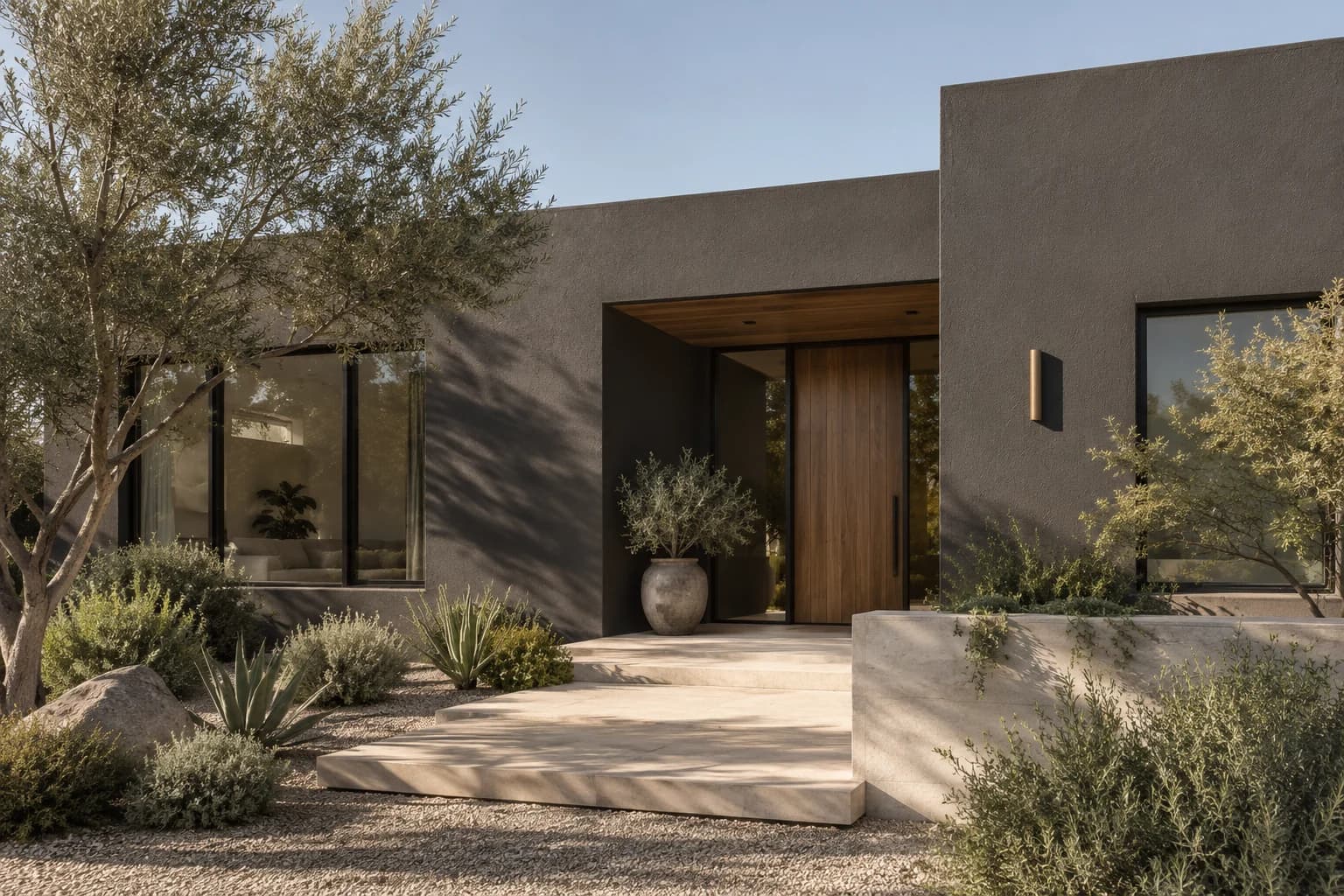 Stucco featuring Black Bean paint