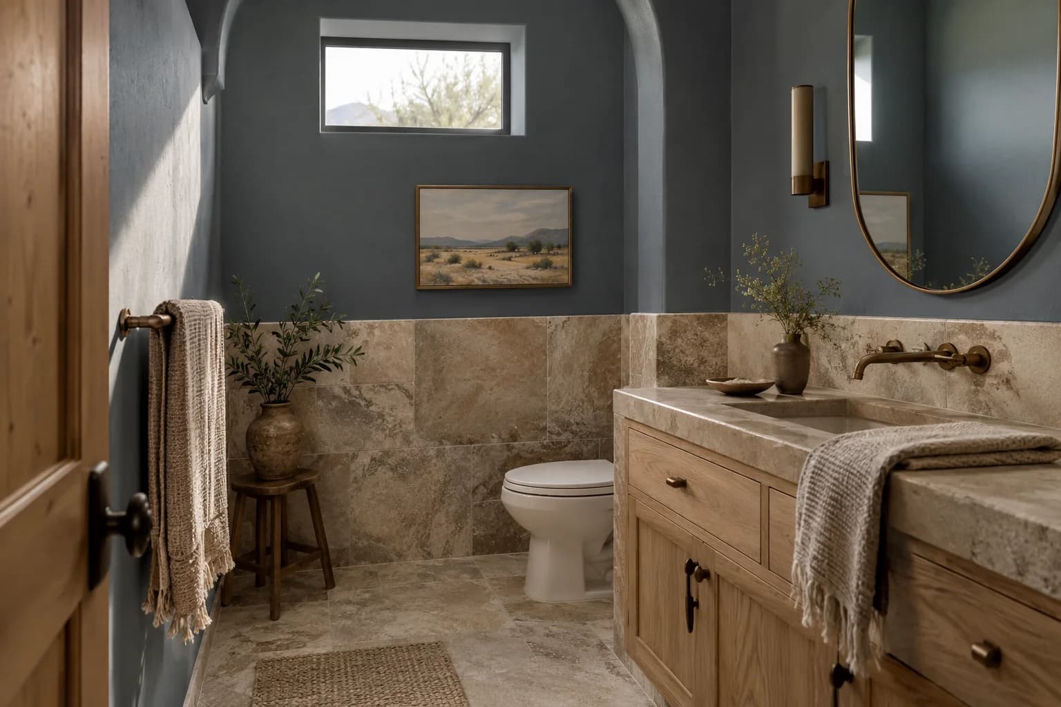 Bathroom featuring Blue Steel paint