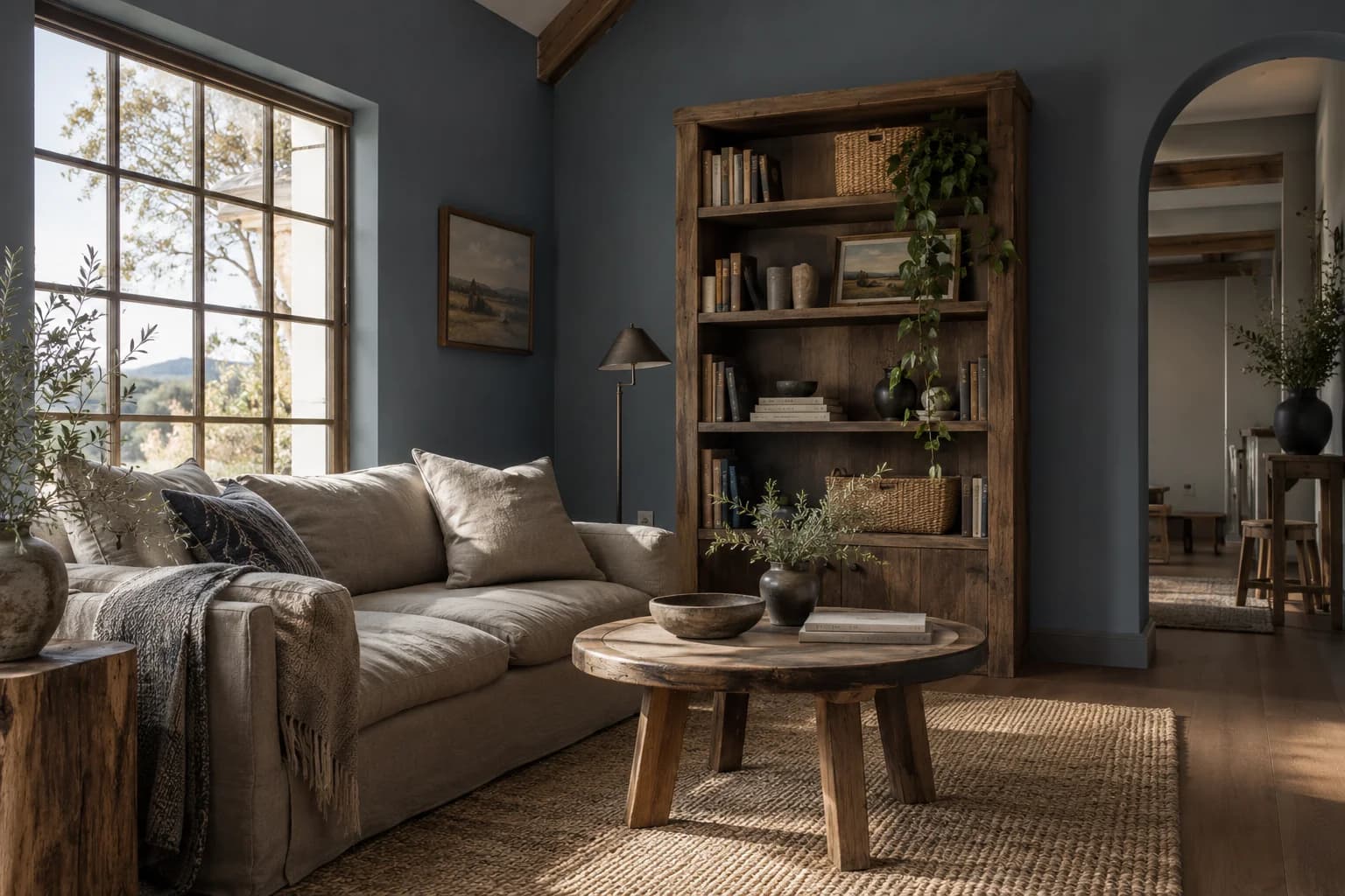 Living room featuring Blue Steel paint