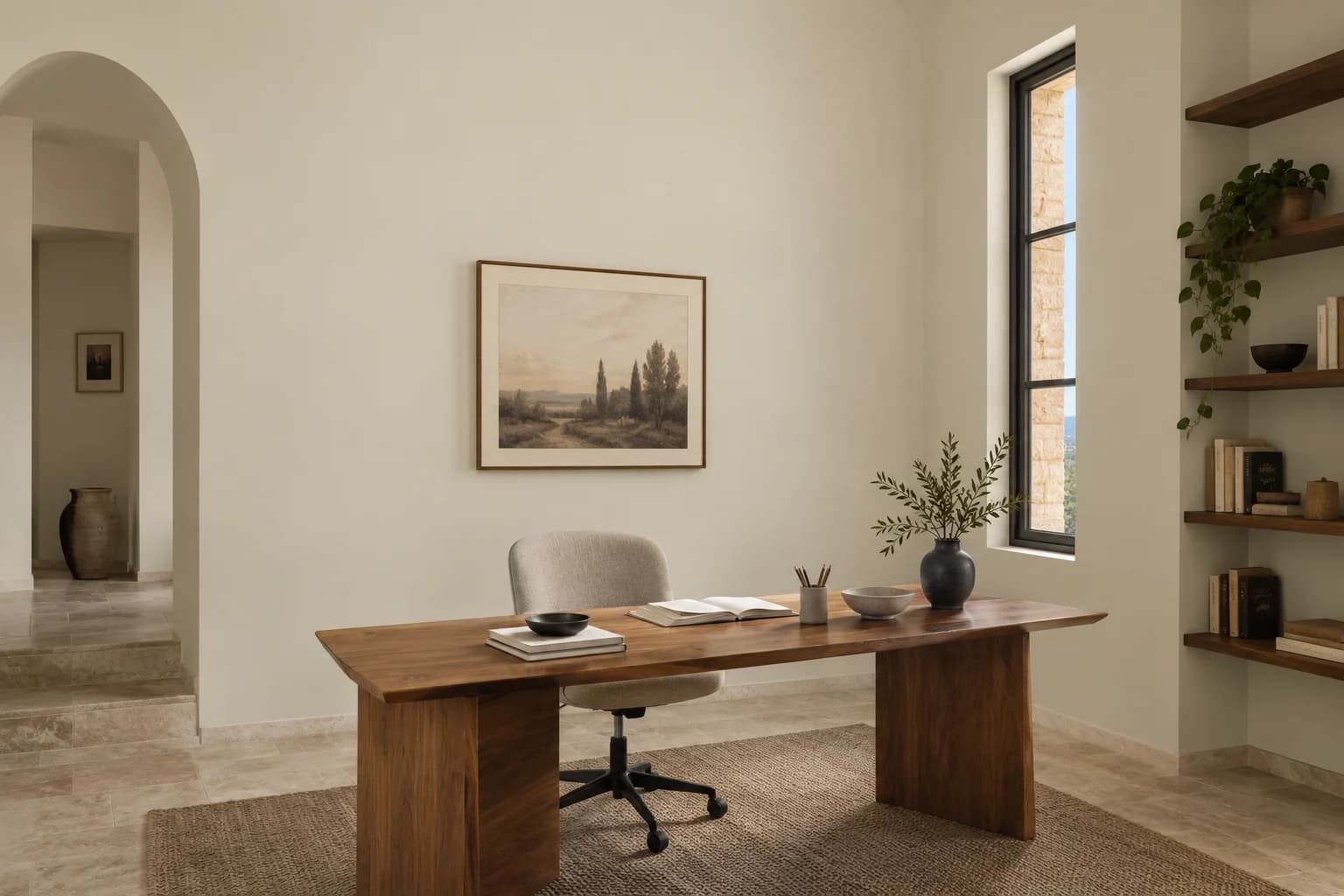 Home office featuring Crystal Haze paint