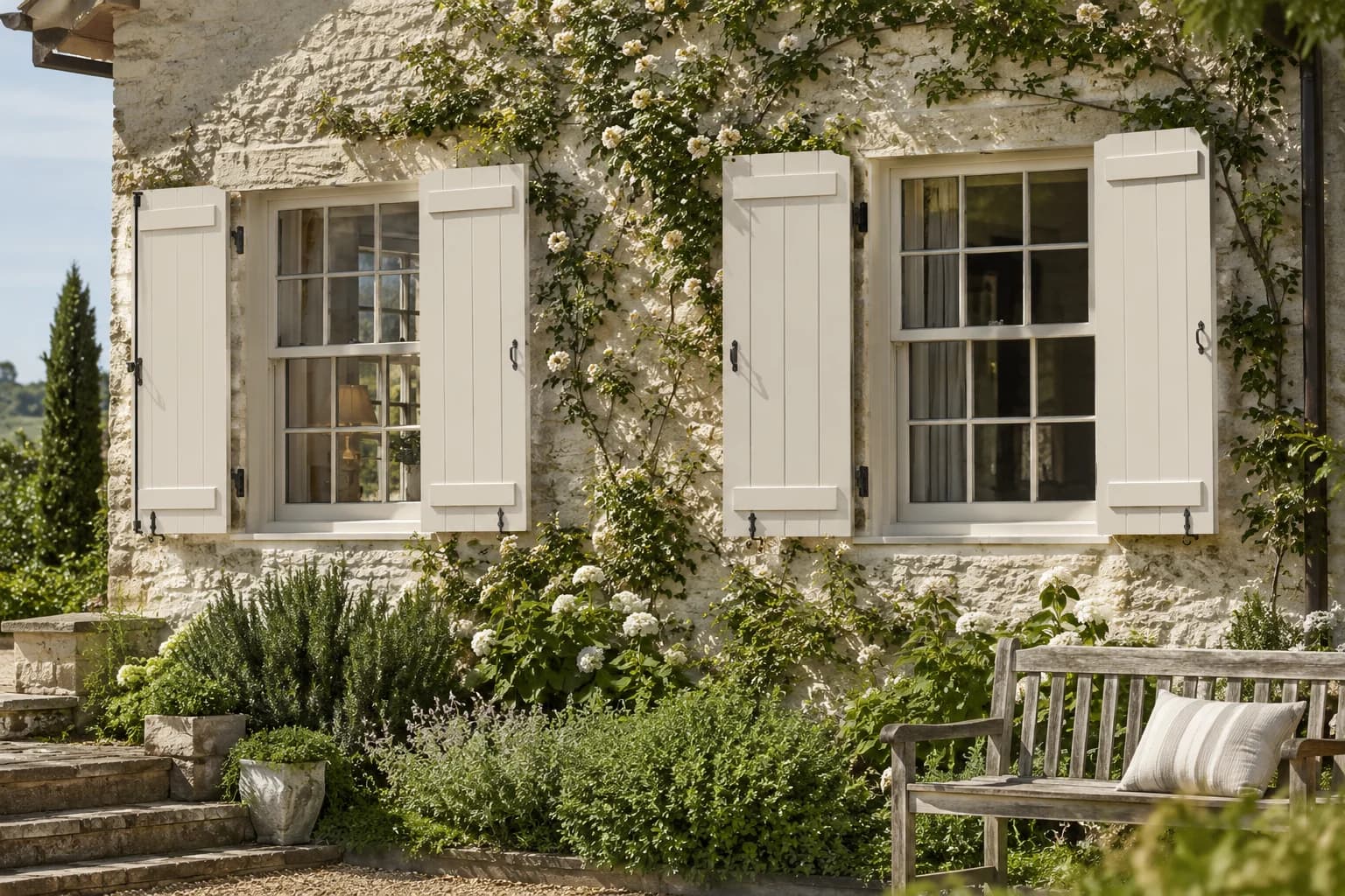 Shutters & trim featuring Crystal Haze paint