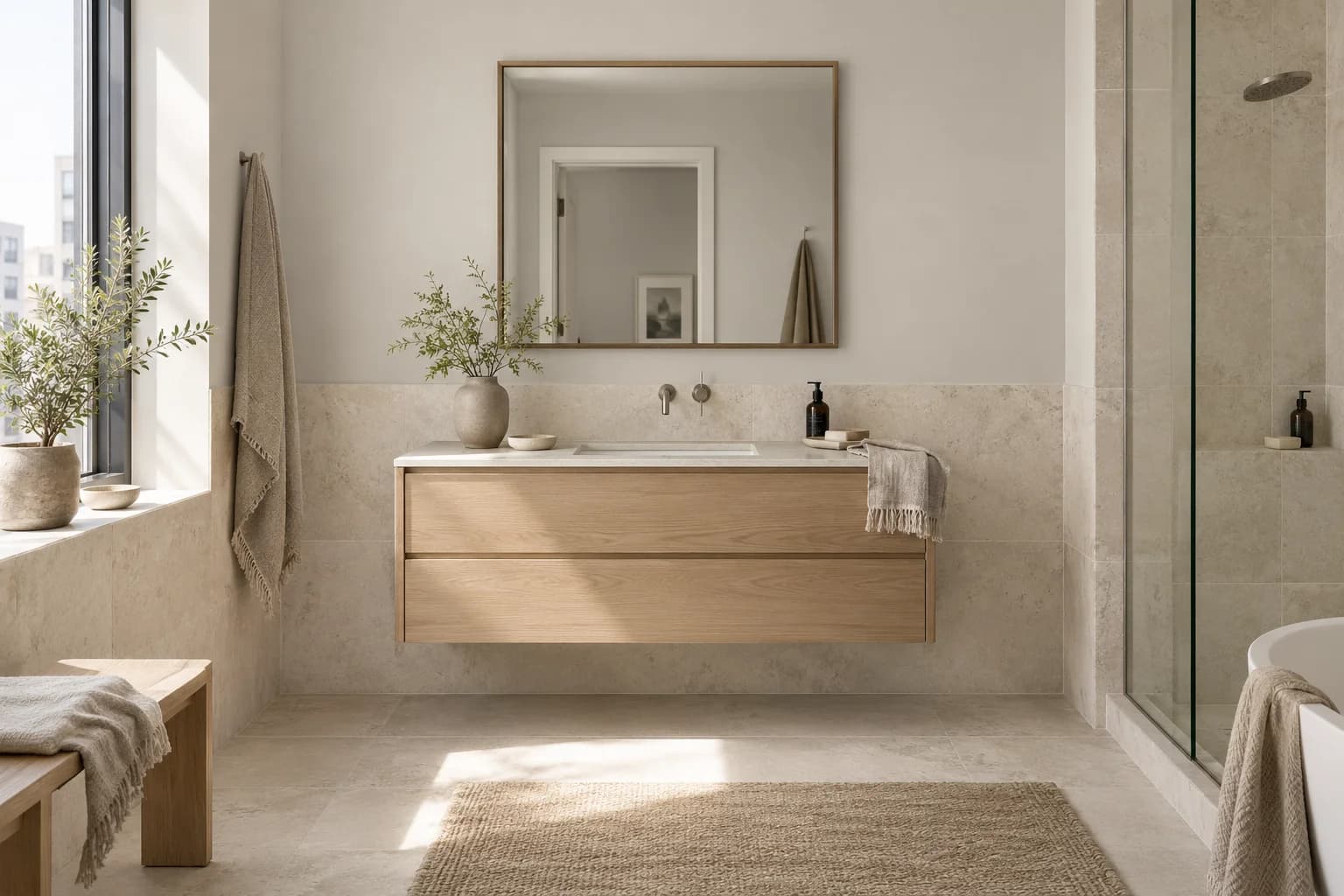 Bathroom featuring Foggy Day paint