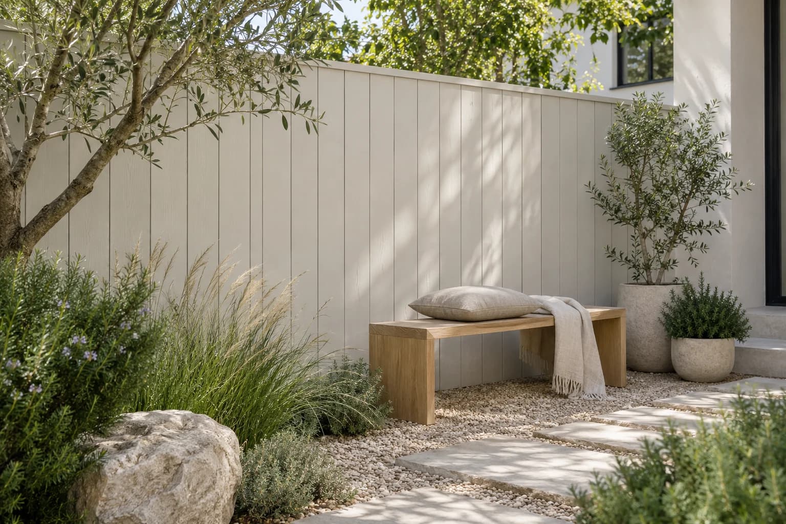 Fences & garden structures featuring Foggy Day paint