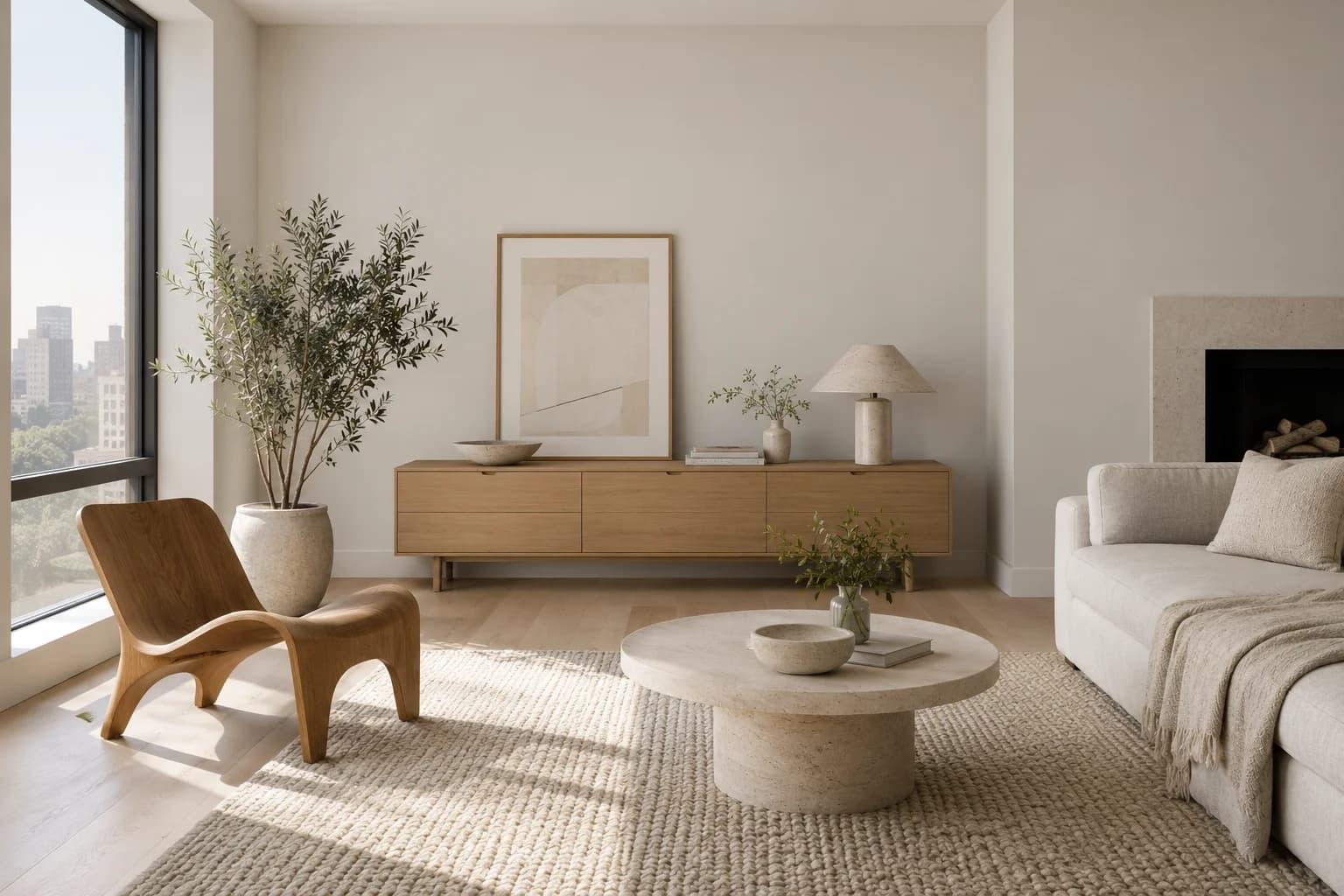 Living room featuring Foggy Day paint