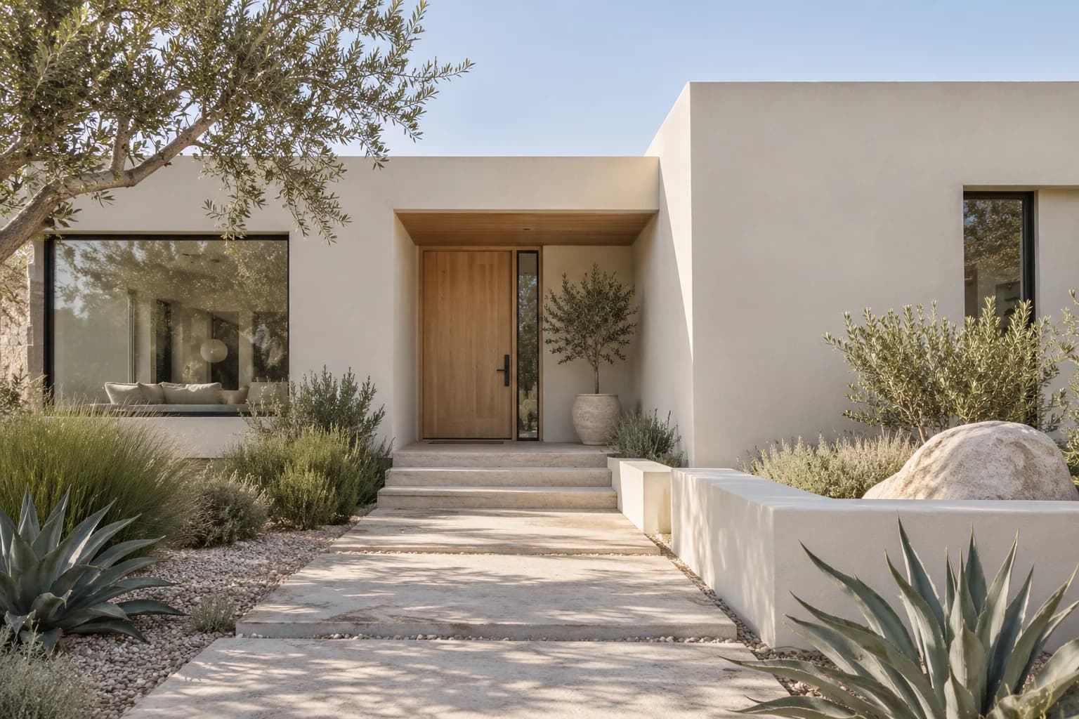 Stucco featuring Foggy Day paint