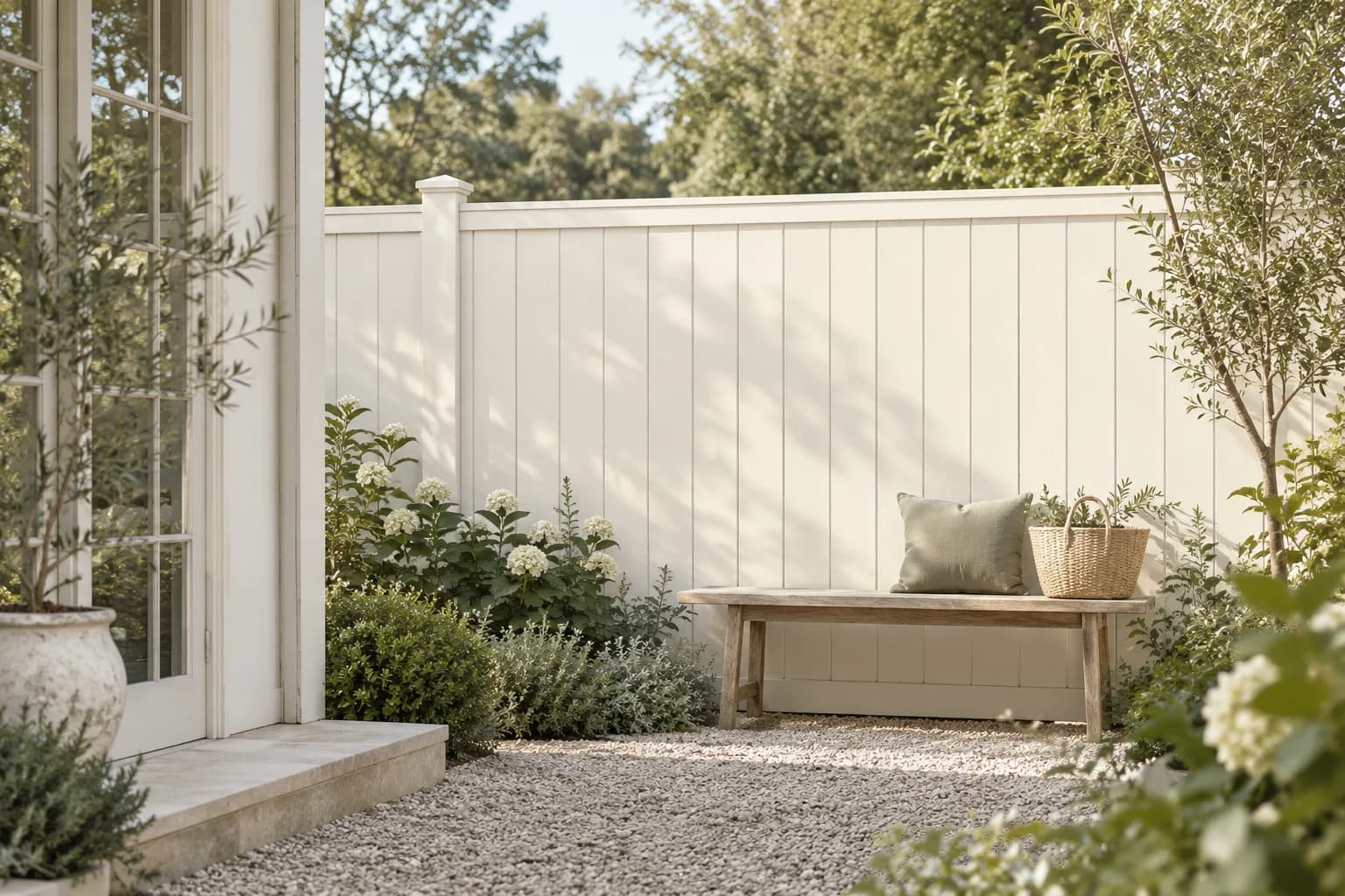 Fences & garden structures featuring Milk Glass paint