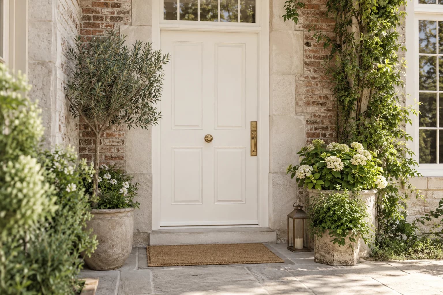 Front door featuring Milk Glass paint