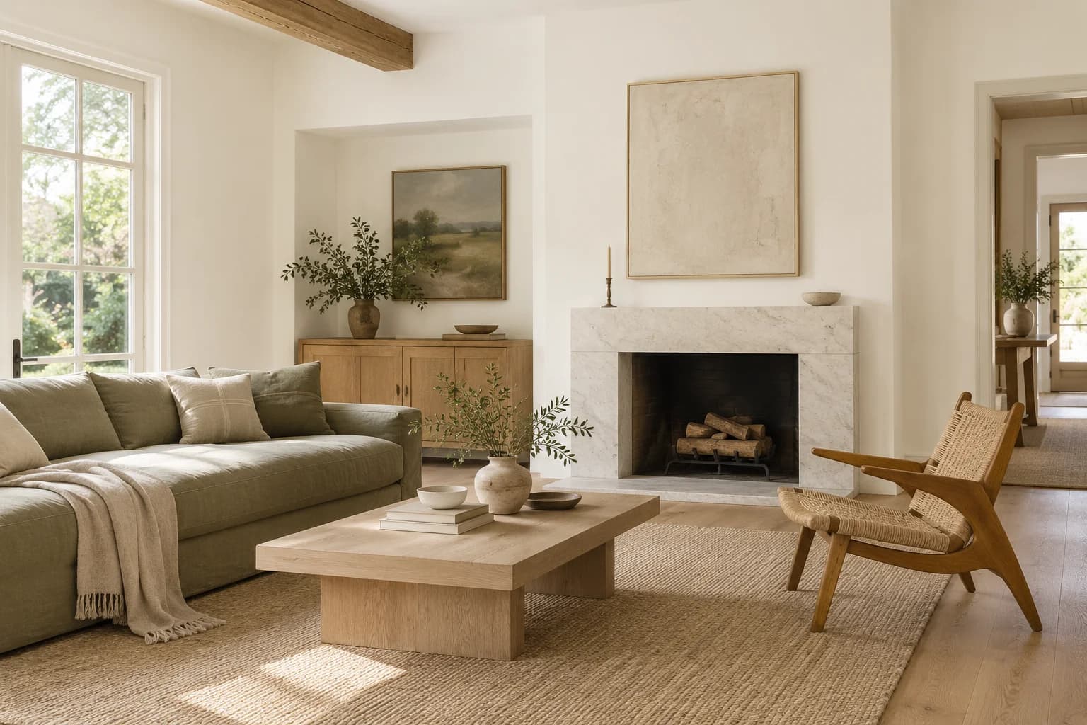 Living room featuring Milk Glass paint