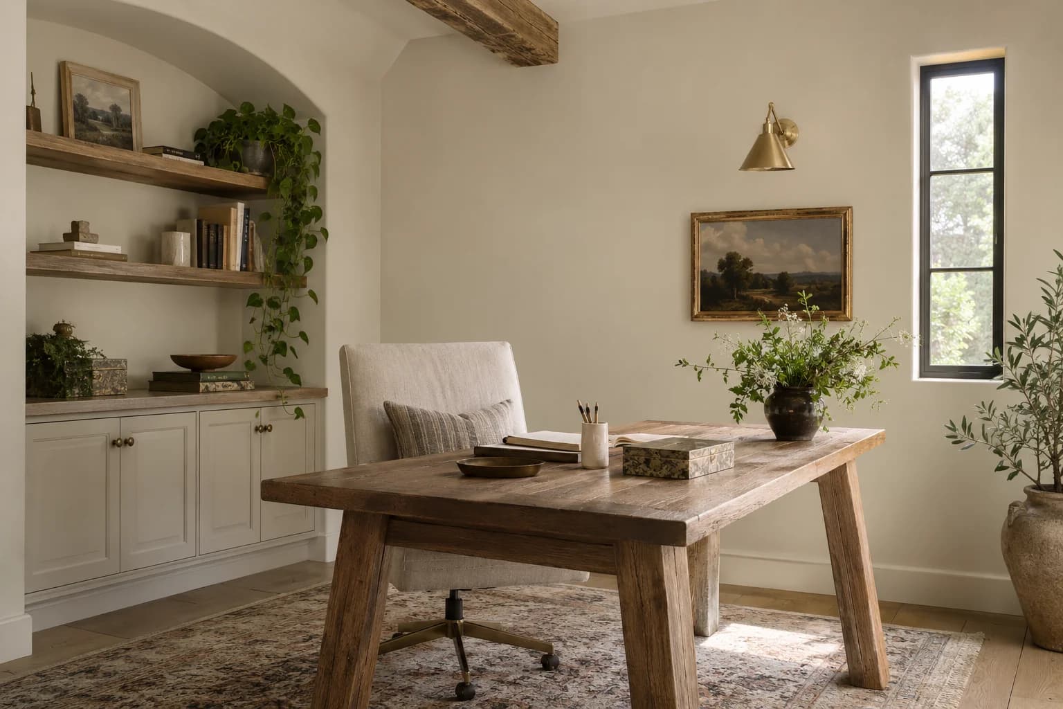 Home office featuring Porous Stone paint