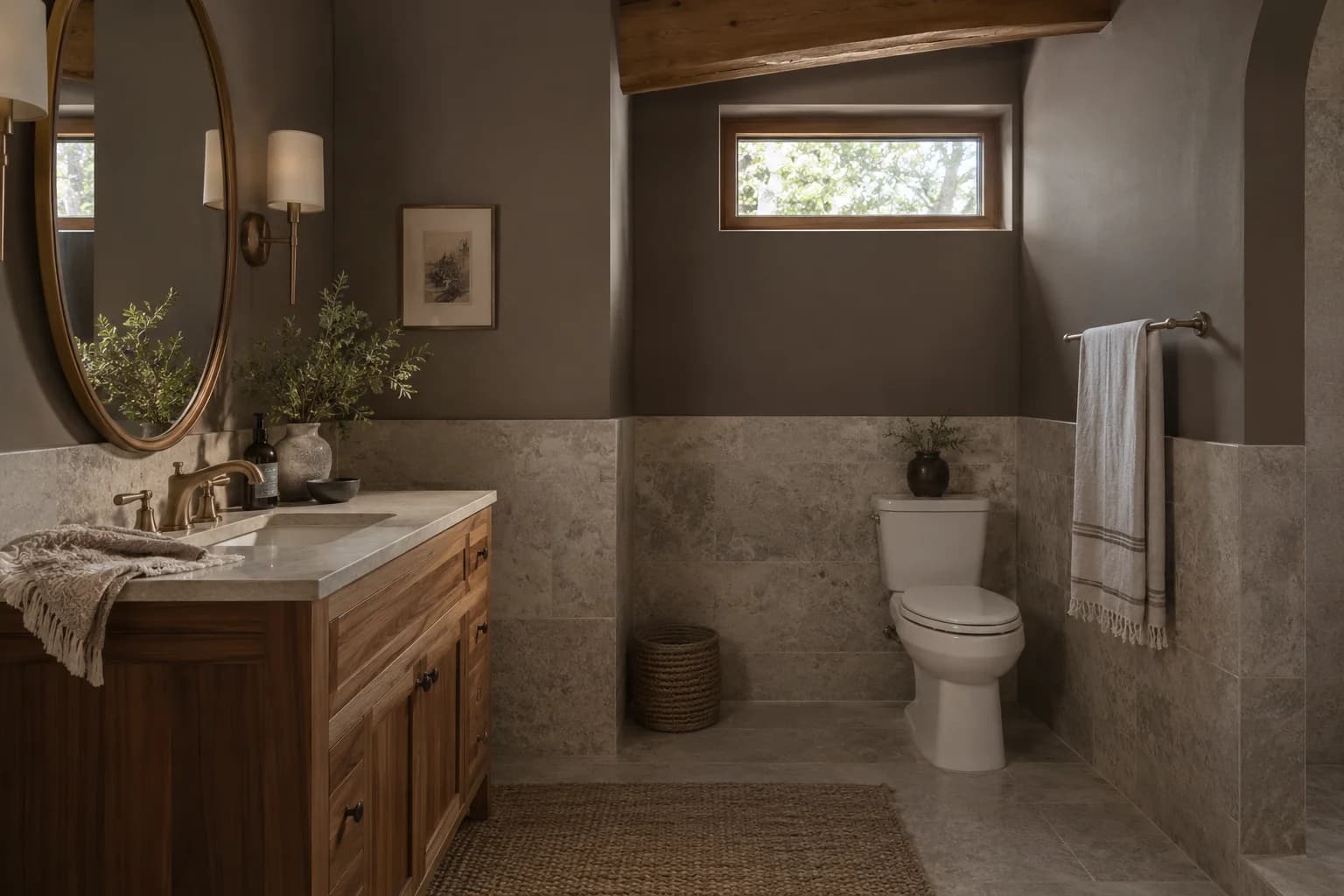 Bathroom featuring Weathered Brown paint