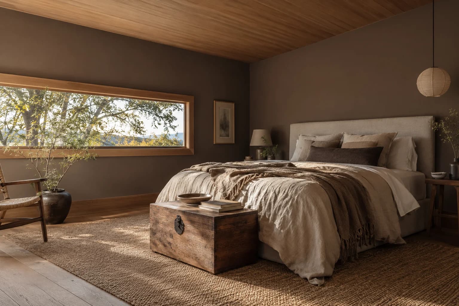 Bedroom featuring Weathered Brown paint