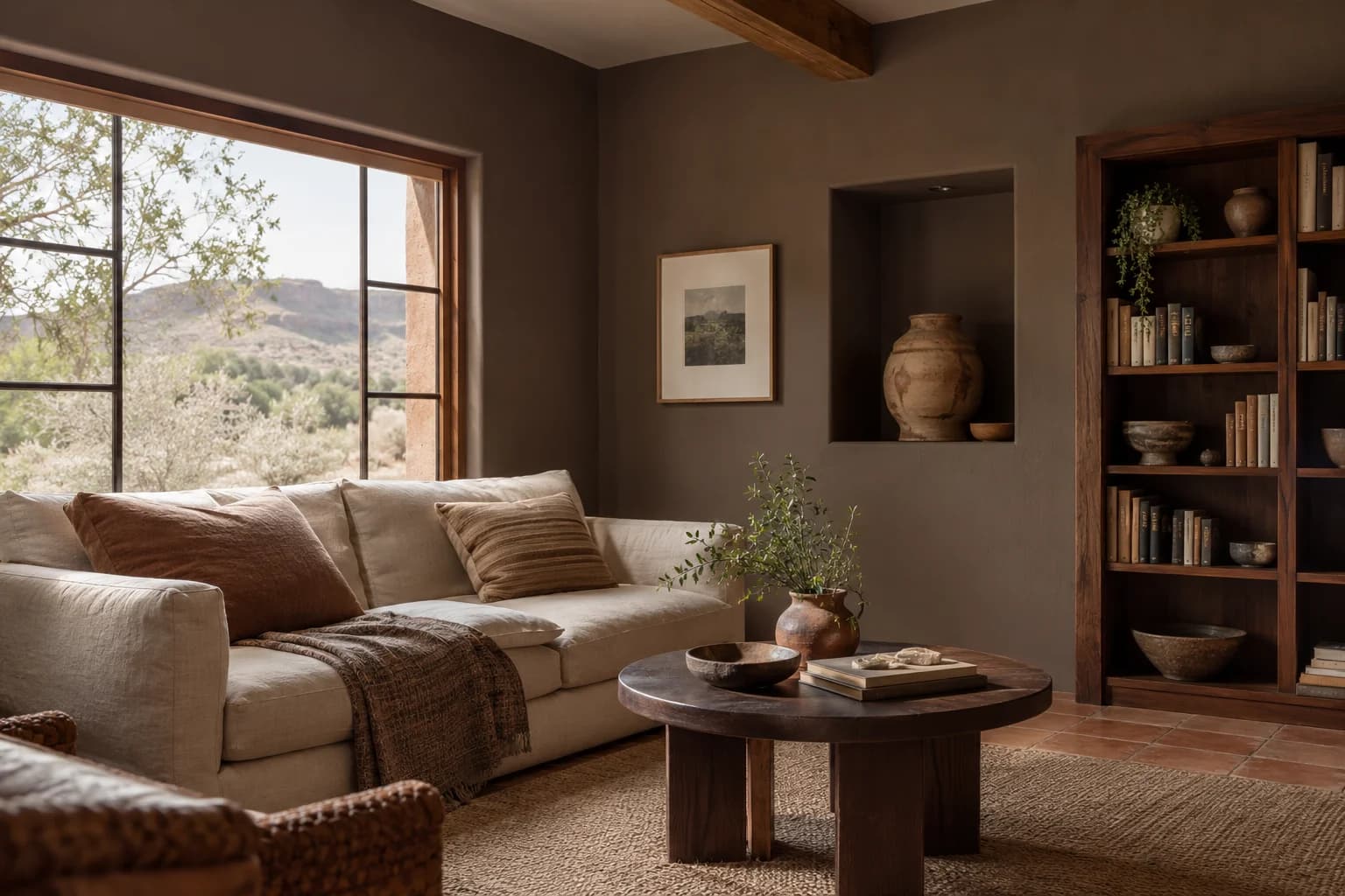 Living room featuring Weathered Brown paint