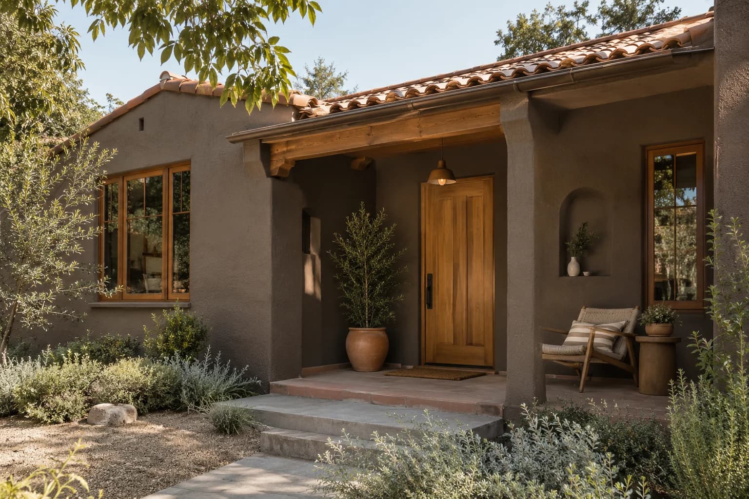 Stucco featuring Weathered Brown paint