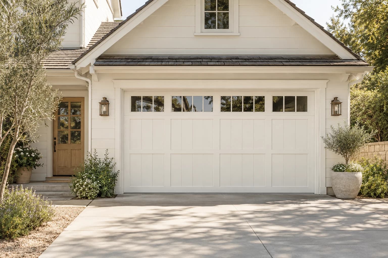 Garage door featuring Whisper paint
