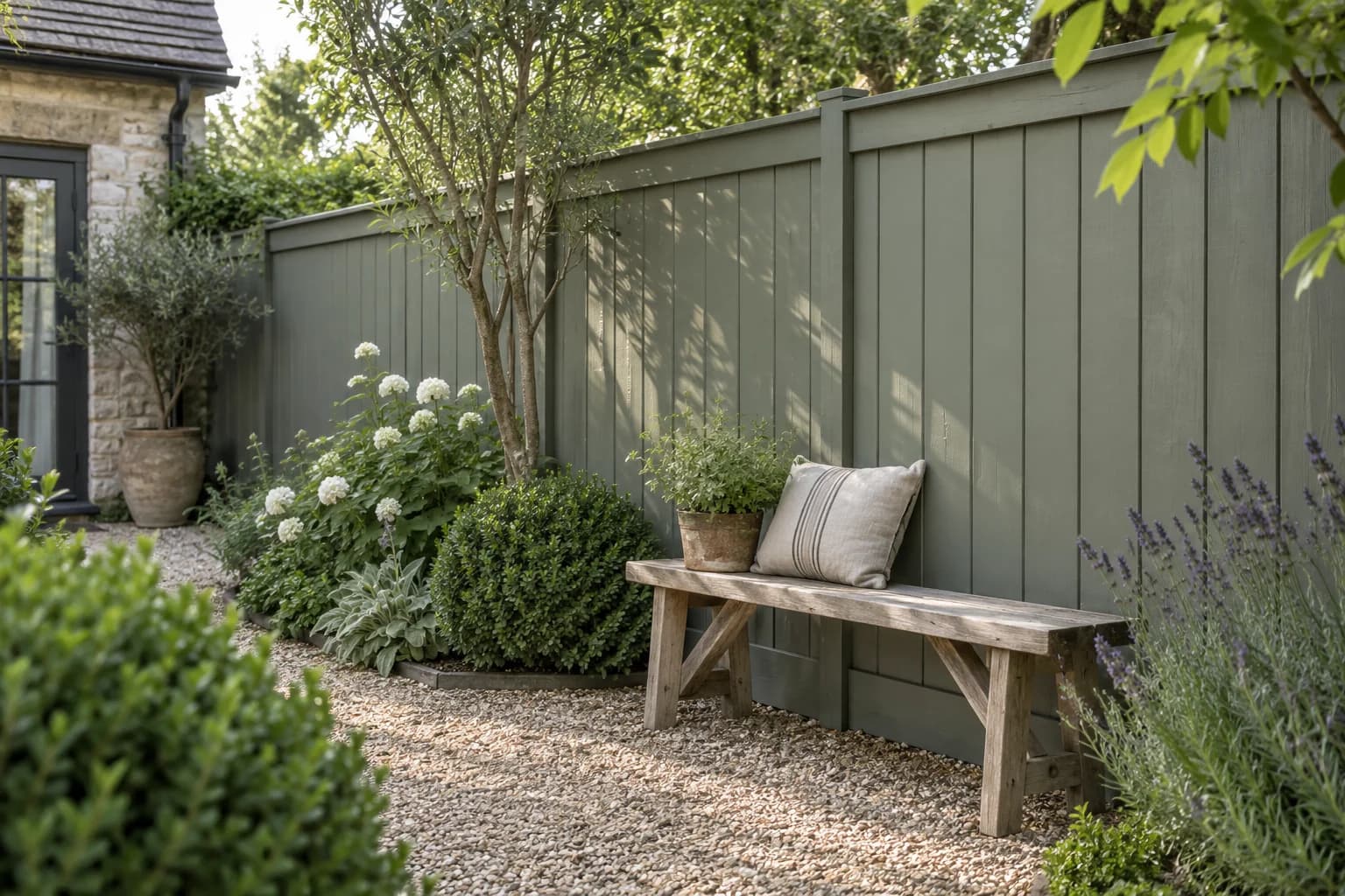 Fences & garden structures featuring Card Room Green paint