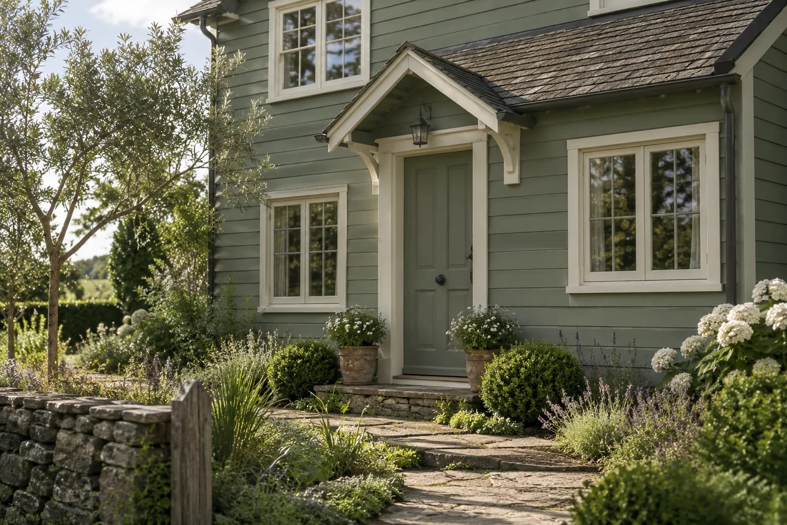 Siding featuring Card Room Green paint