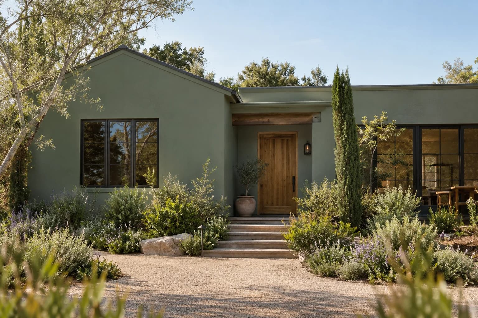 Stucco featuring Card Room Green paint