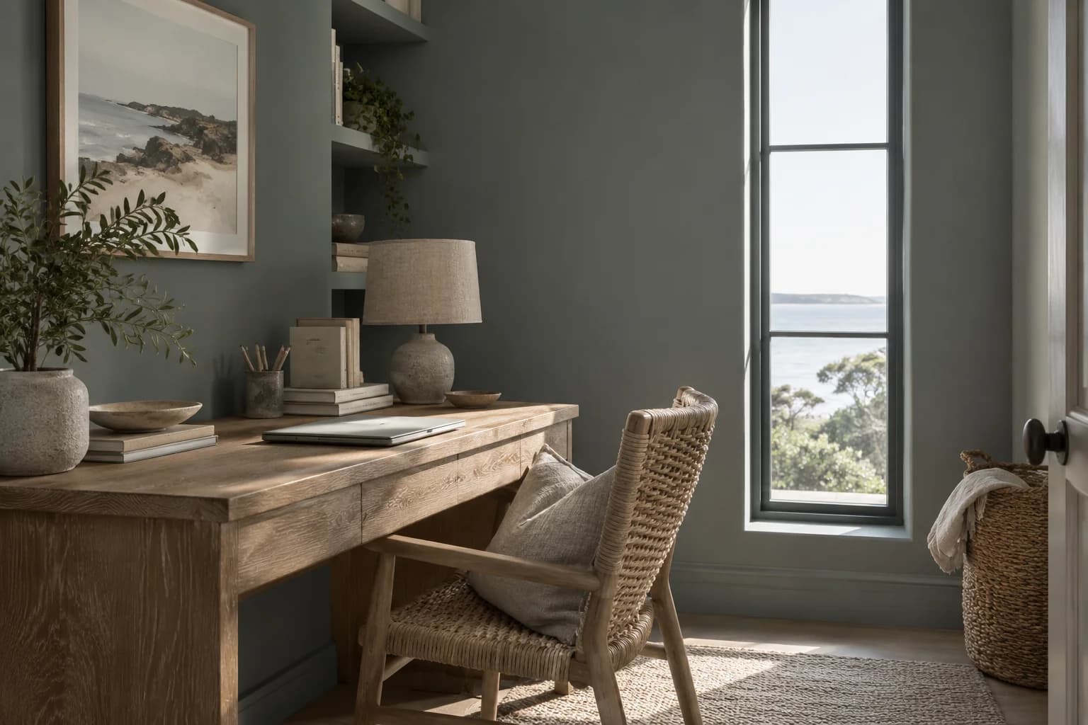 Home office featuring De Nimes paint