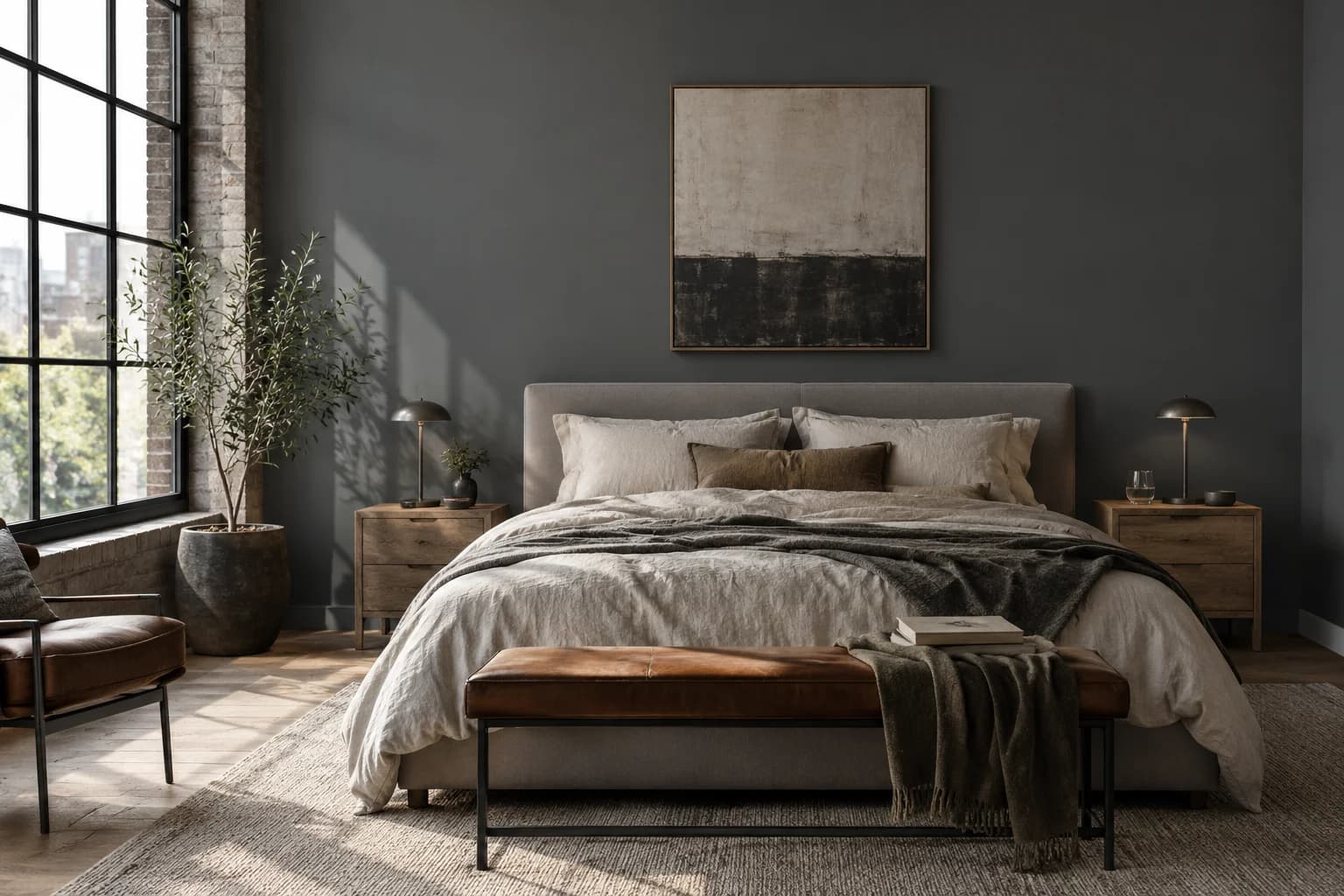 Bedroom featuring Down Pipe paint