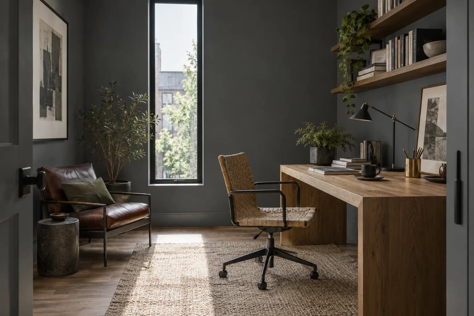 Home office featuring Down Pipe paint