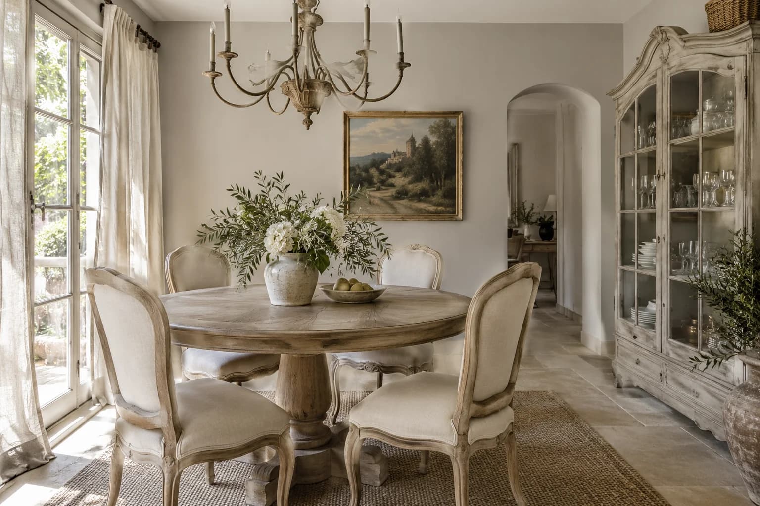 Dining room featuring Elephant's Breath paint
