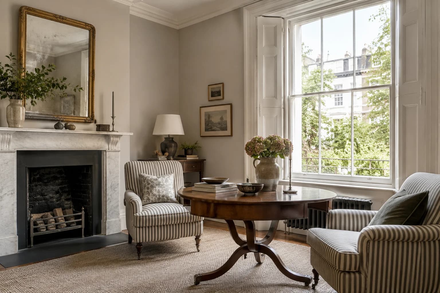 Living room featuring Elephant's Breath paint