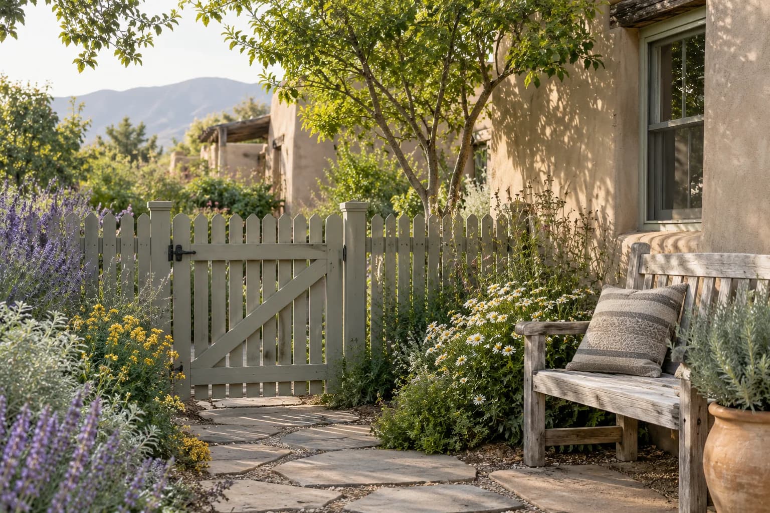Fences & garden structures featuring French Gray paint