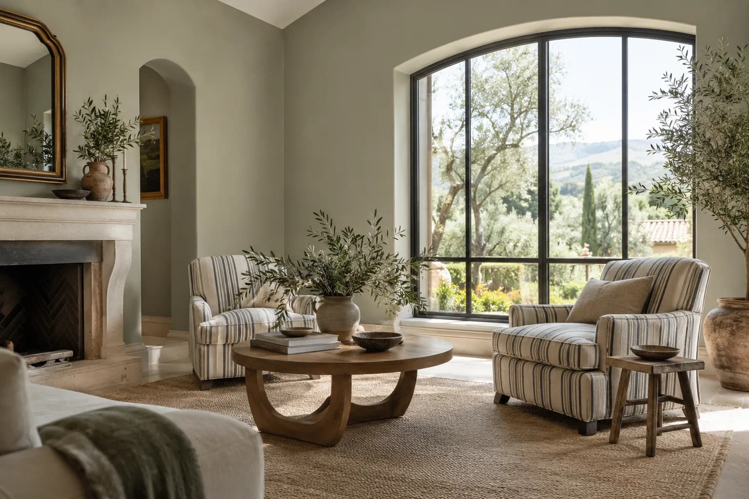 Living room featuring French Gray paint