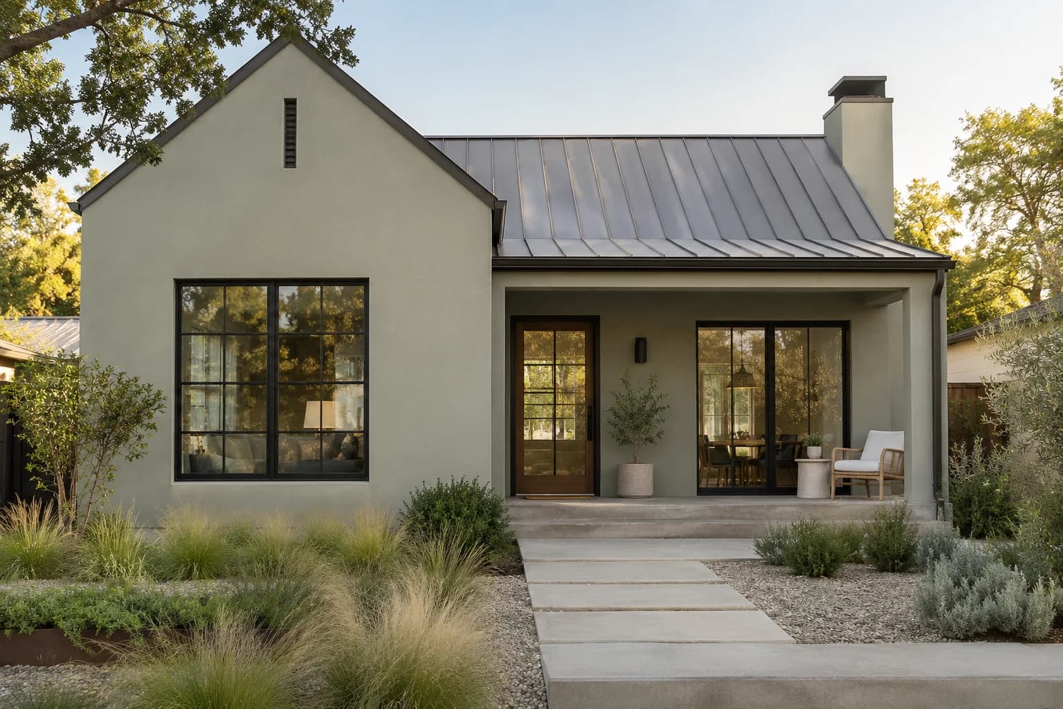 Stucco featuring French Gray paint