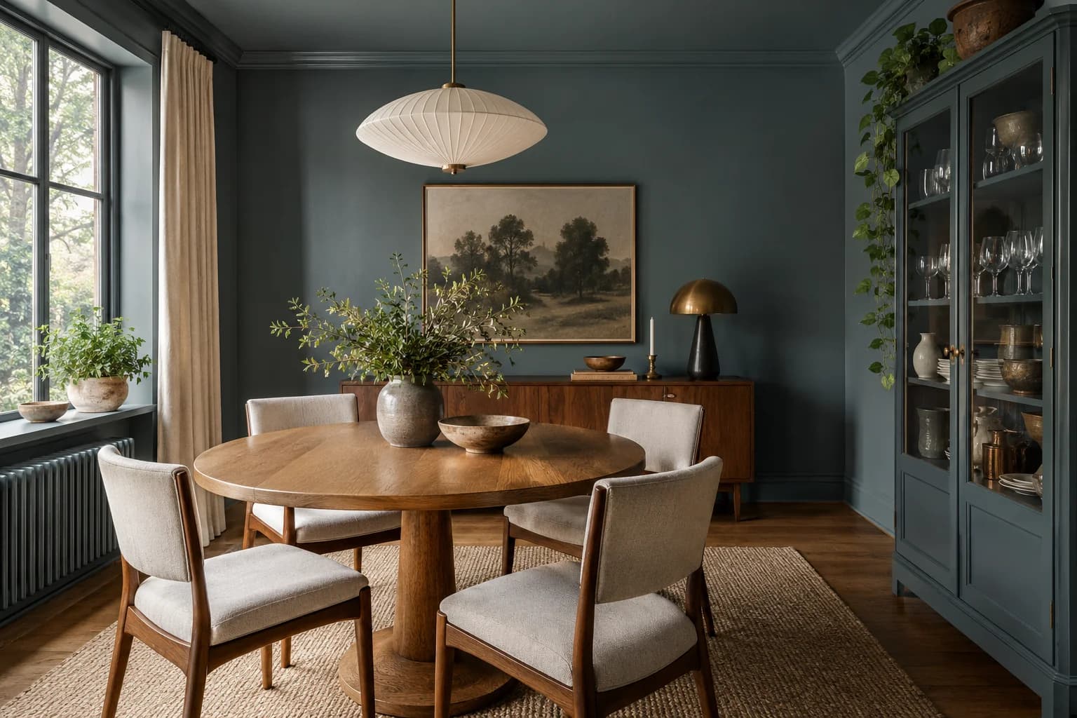Dining room featuring Inchyra Blue paint