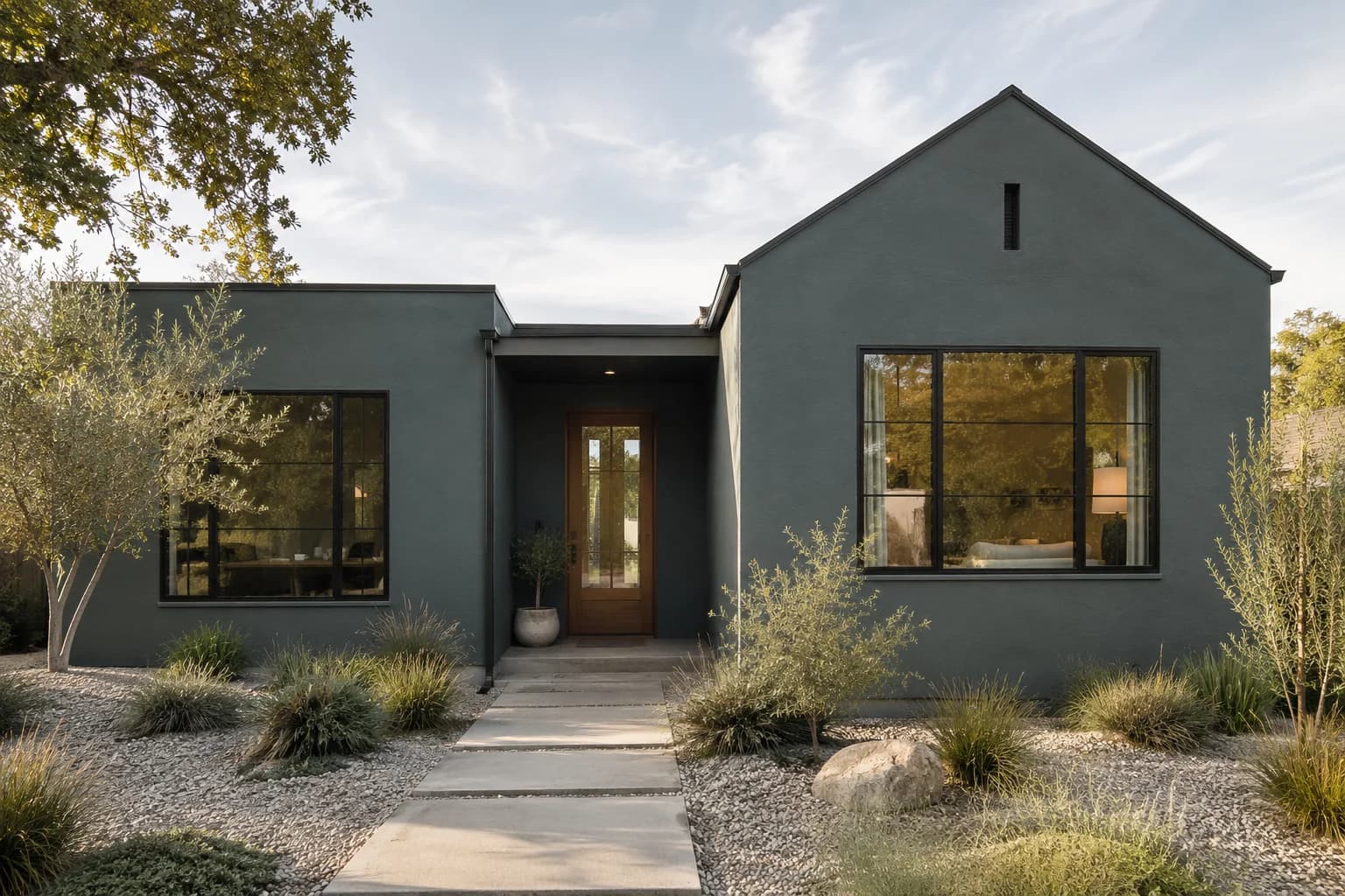 Stucco featuring Inchyra Blue paint