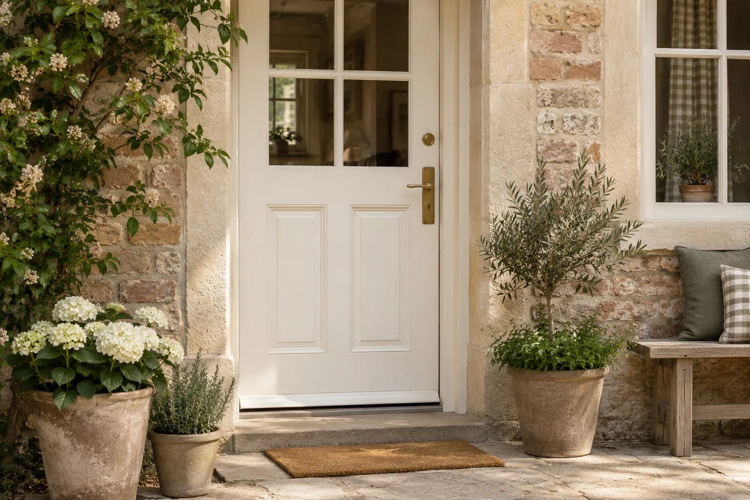 Front door featuring Pointing paint