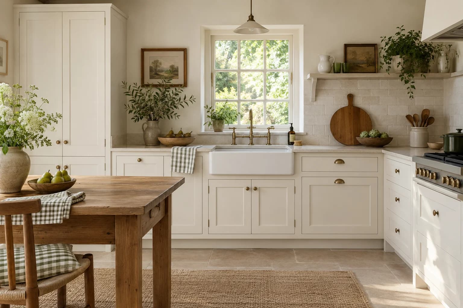 Kitchen cabinets featuring Pointing paint