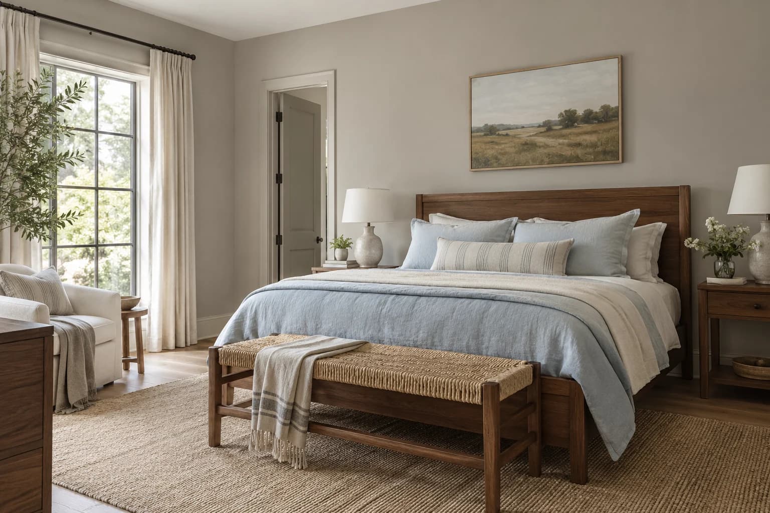 Bedroom featuring Purbeck Stone paint