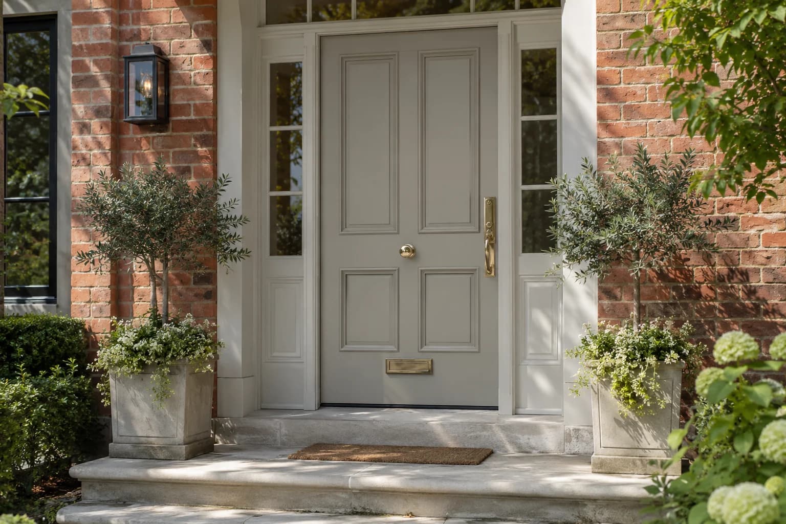 Front door featuring Purbeck Stone paint
