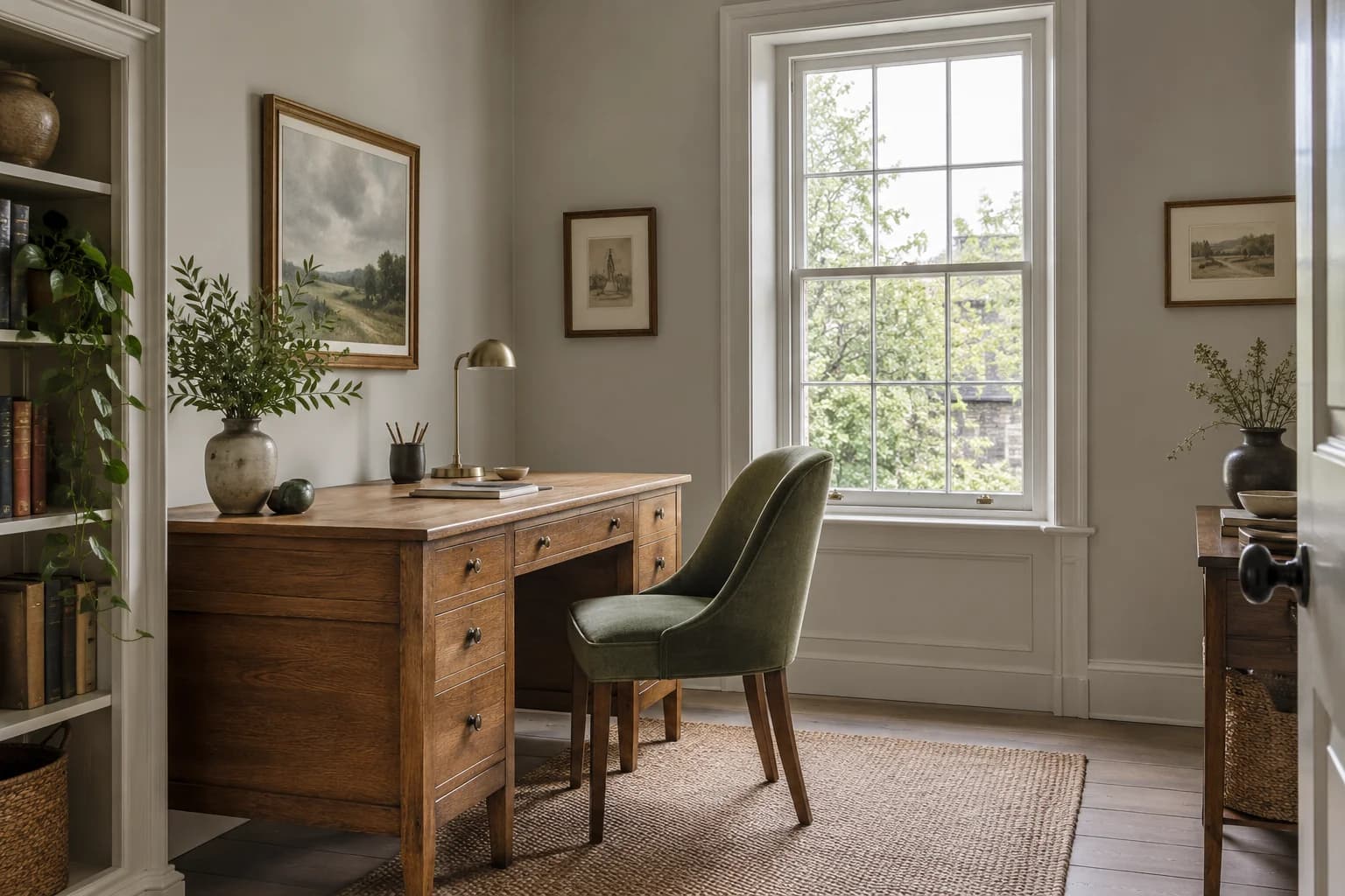 Home office featuring Purbeck Stone paint