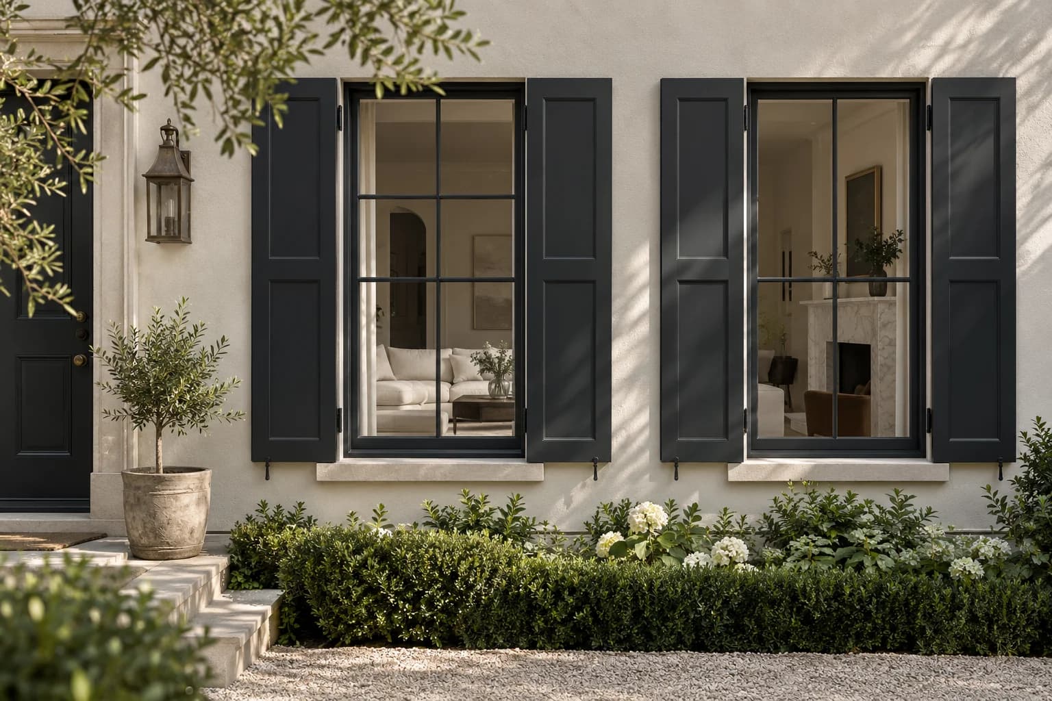 Shutters & trim featuring Railings paint