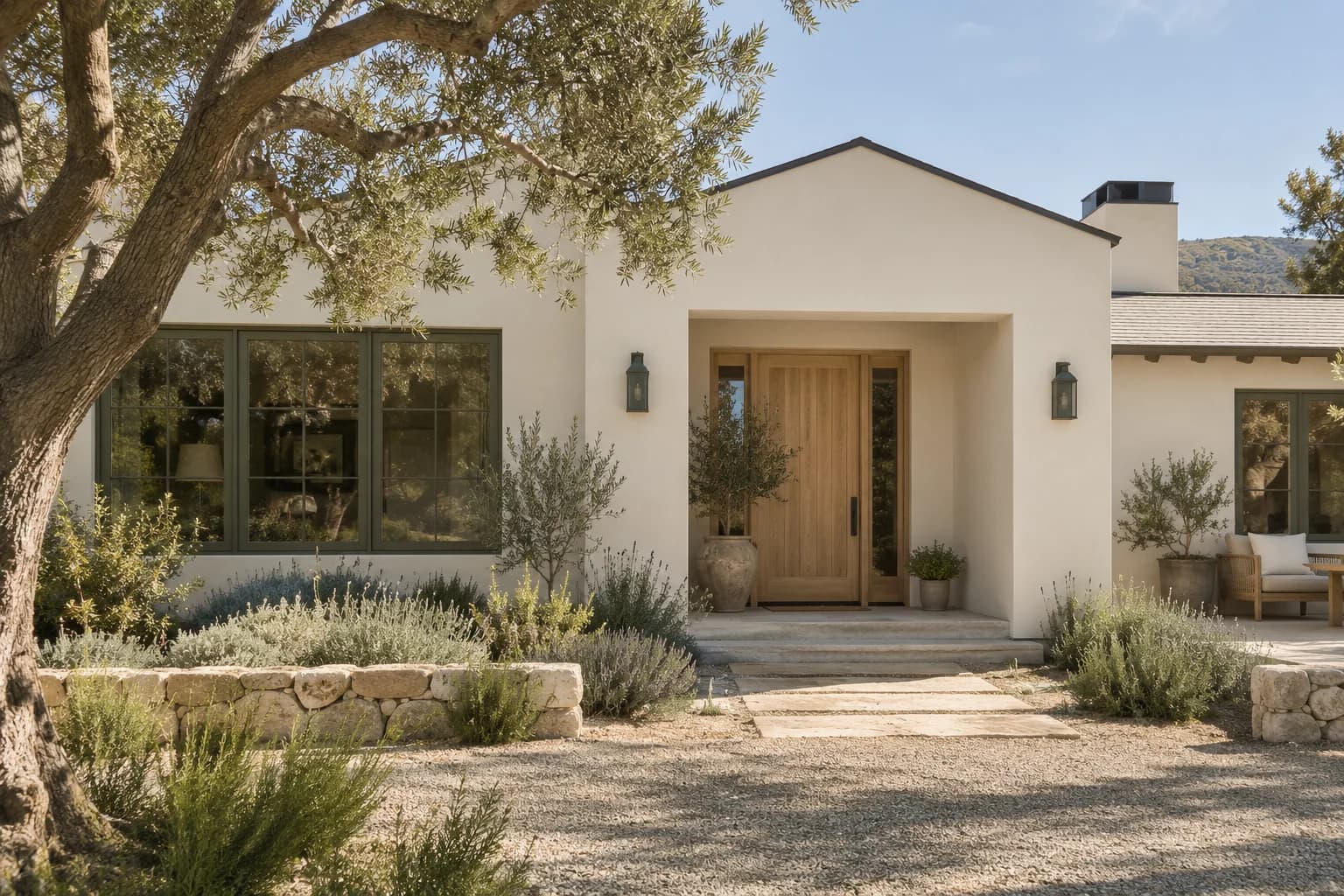 Stucco featuring School House White paint