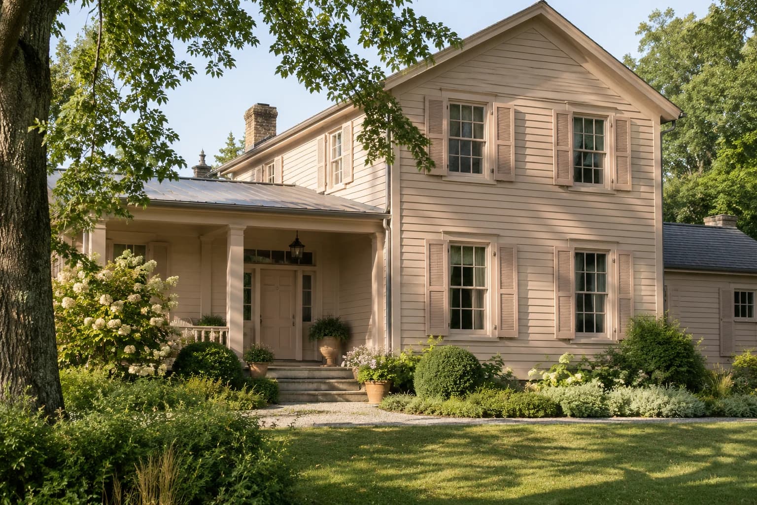 Shutters & trim featuring Setting Plaster paint