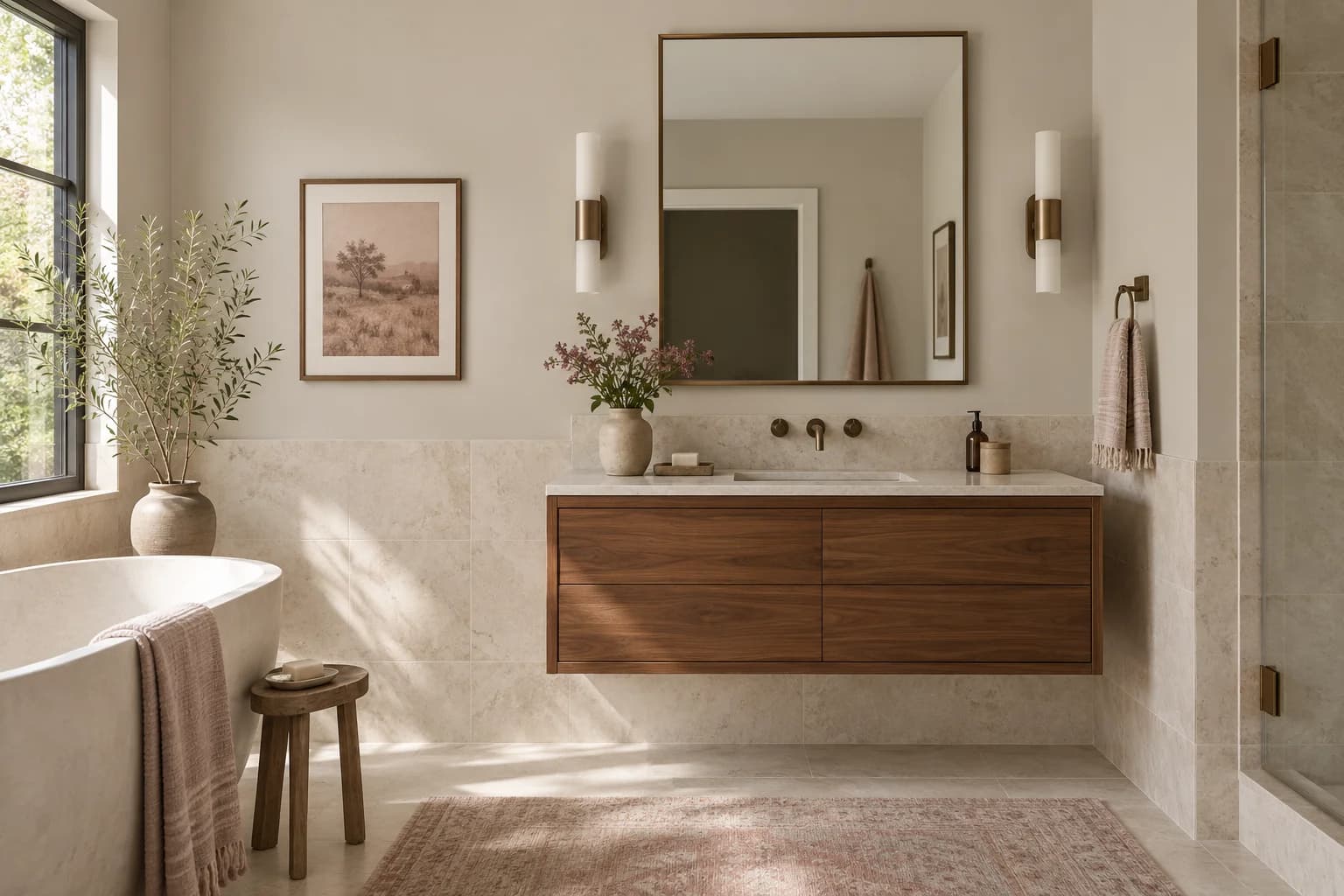 Bathroom featuring Skimming Stone paint