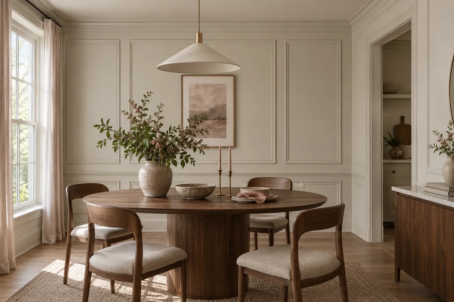 Dining room featuring Skimming Stone paint