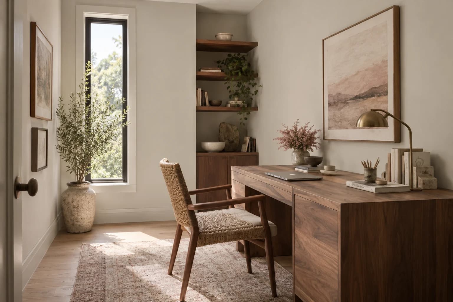 Home office featuring Skimming Stone paint