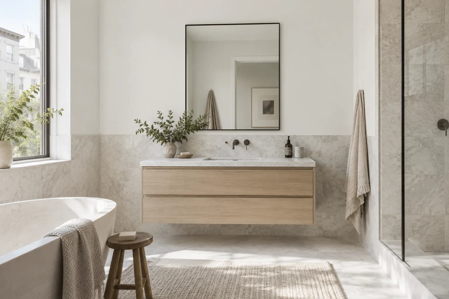 Bathroom featuring Strong White paint
