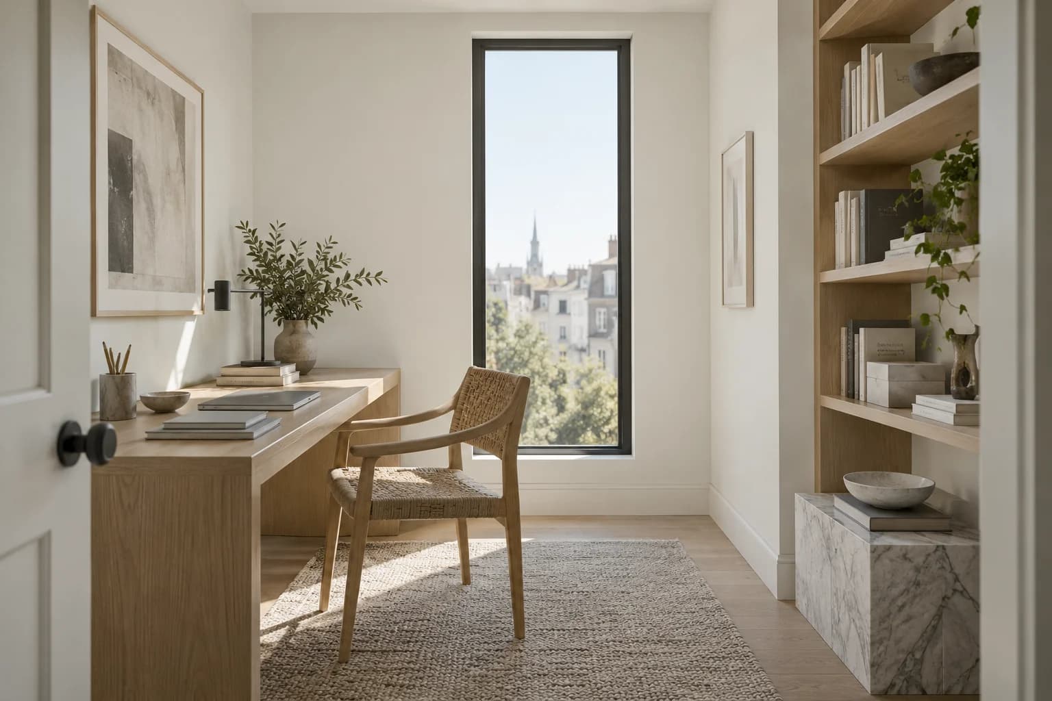 Home office featuring Strong White paint