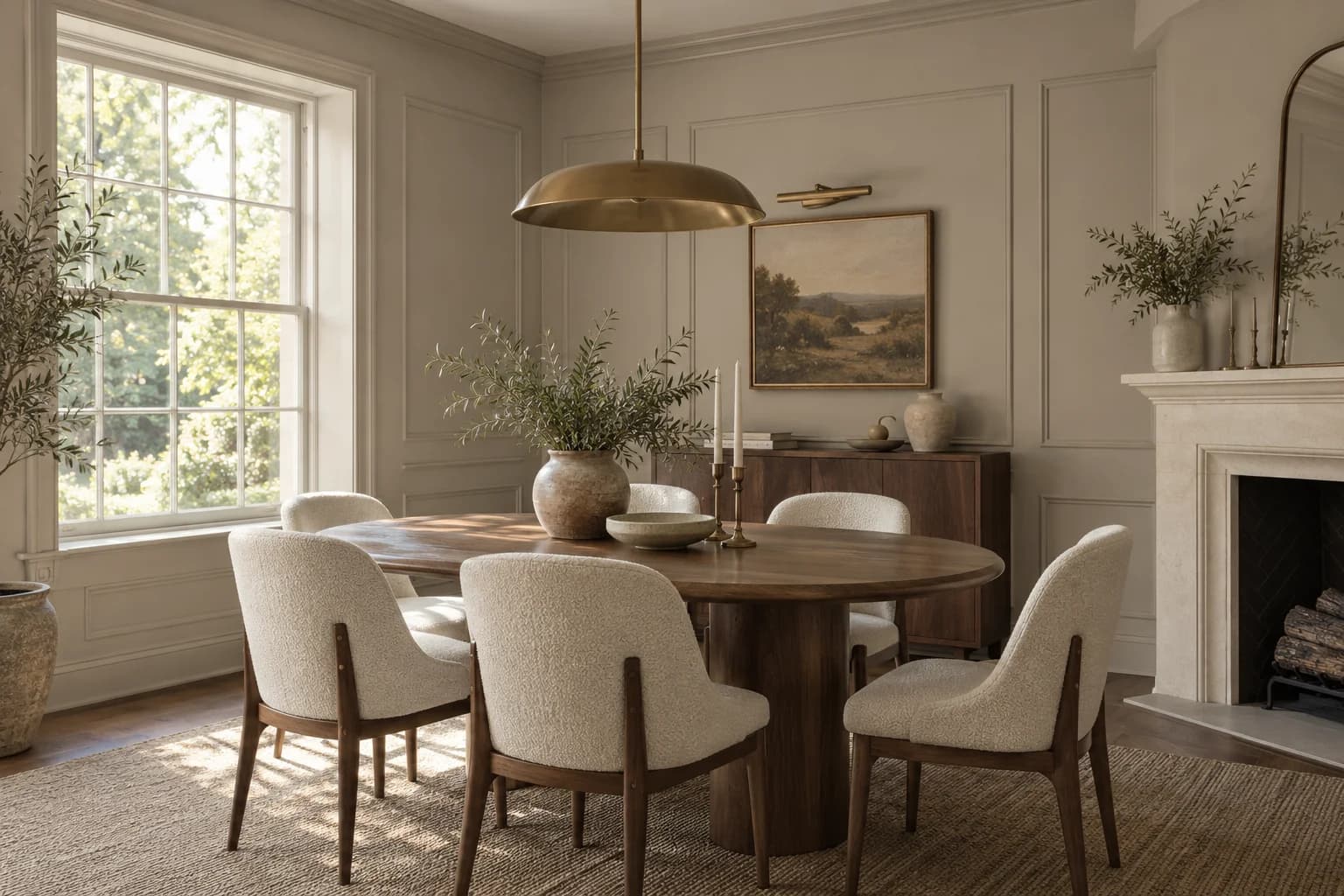 Dining room featuring Perfect Taupe paint