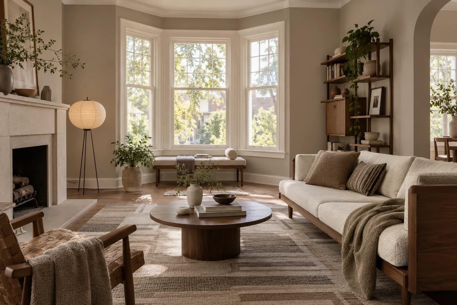 Living room featuring Perfect Taupe paint