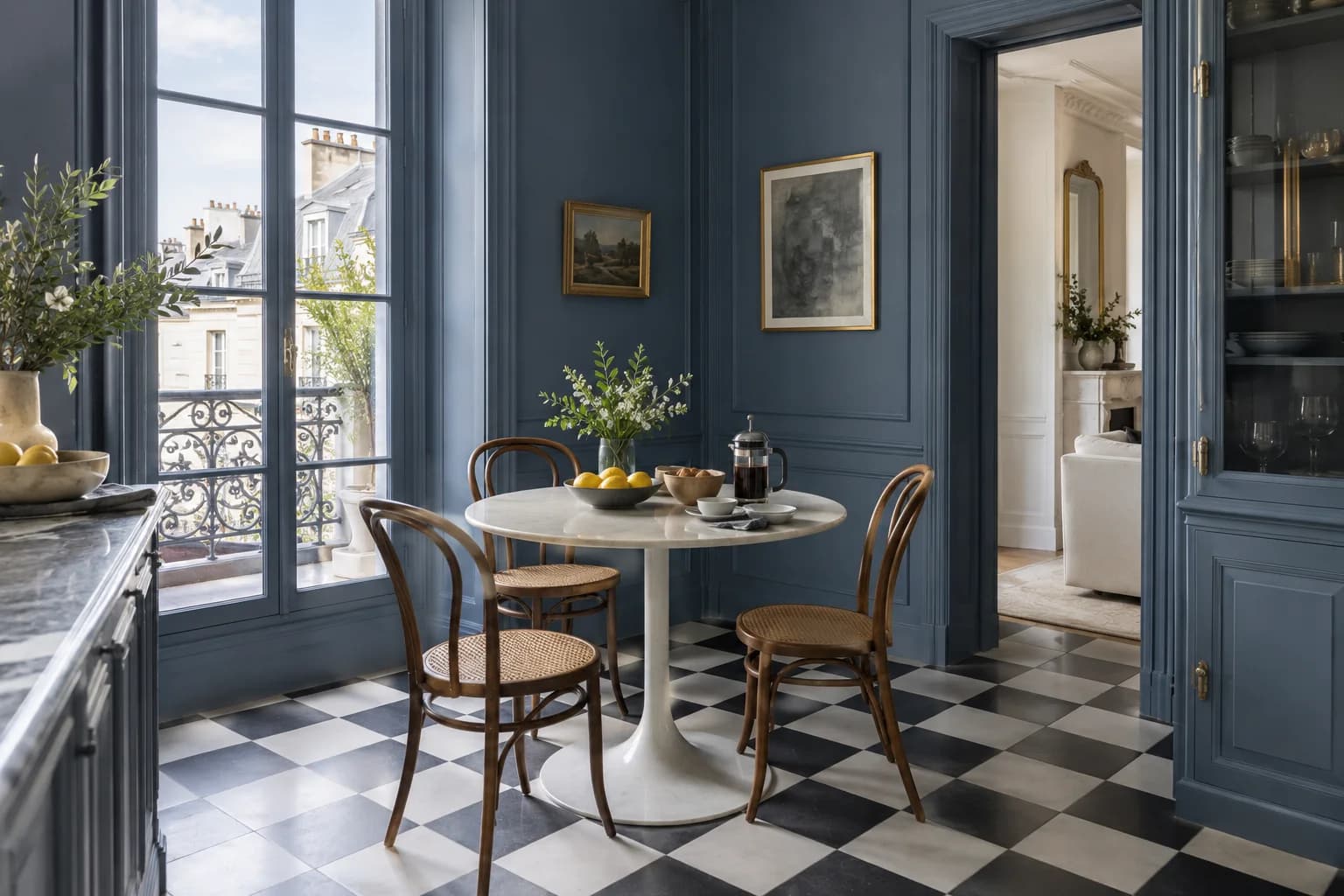 Dining room featuring Blue Fjord paint