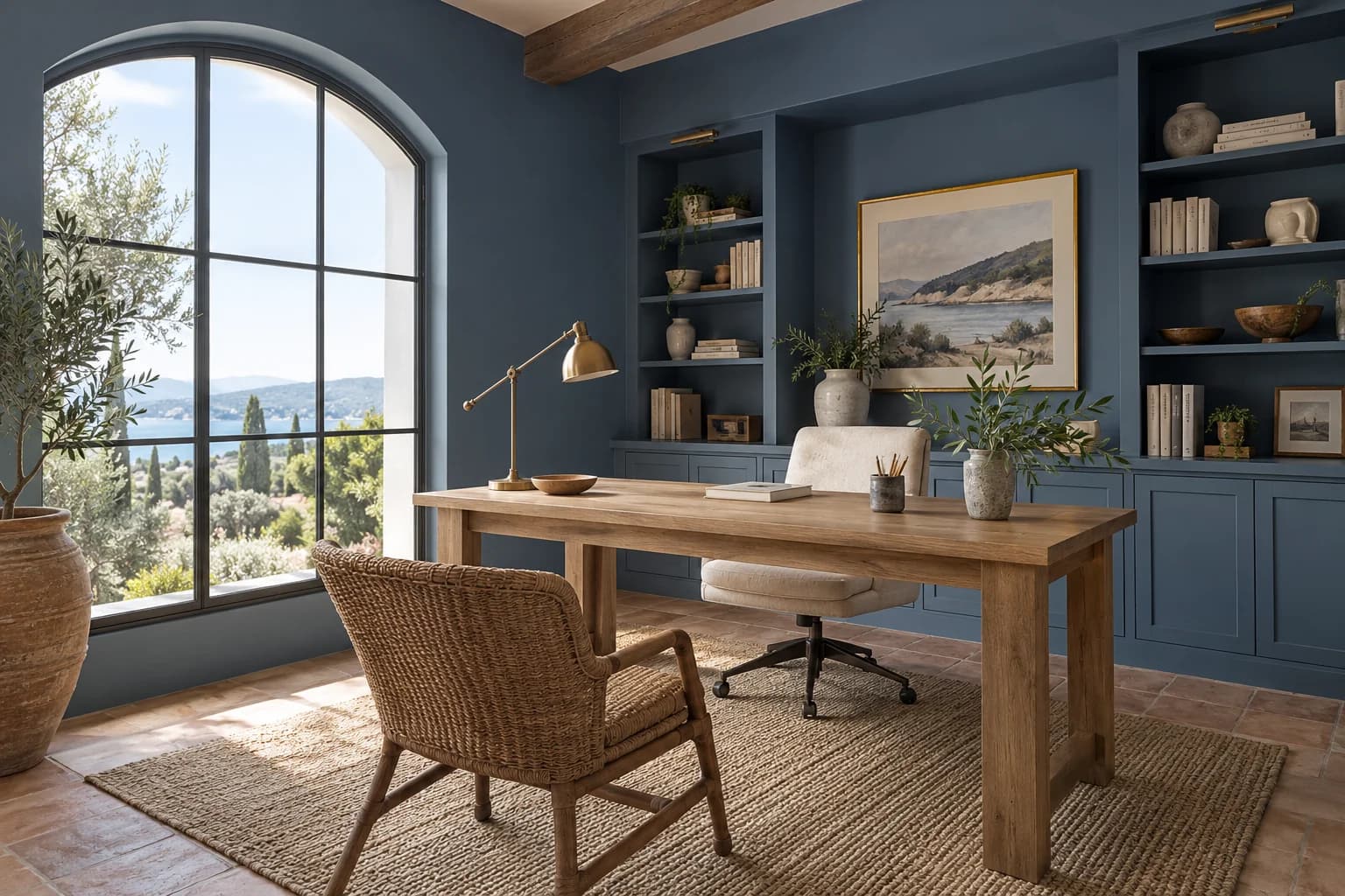 Home office featuring Blue Fjord paint