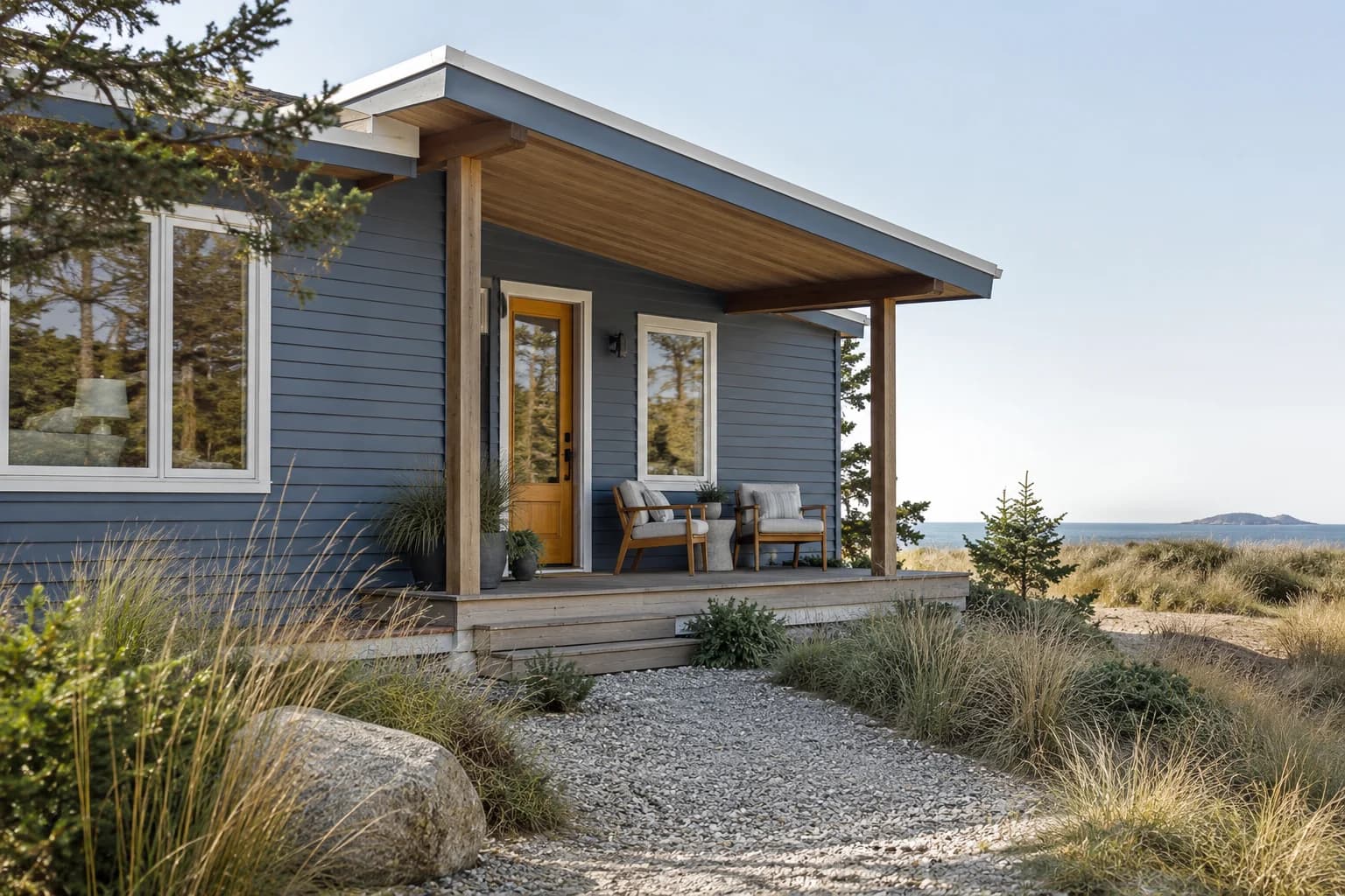 Siding featuring Blue Fjord paint