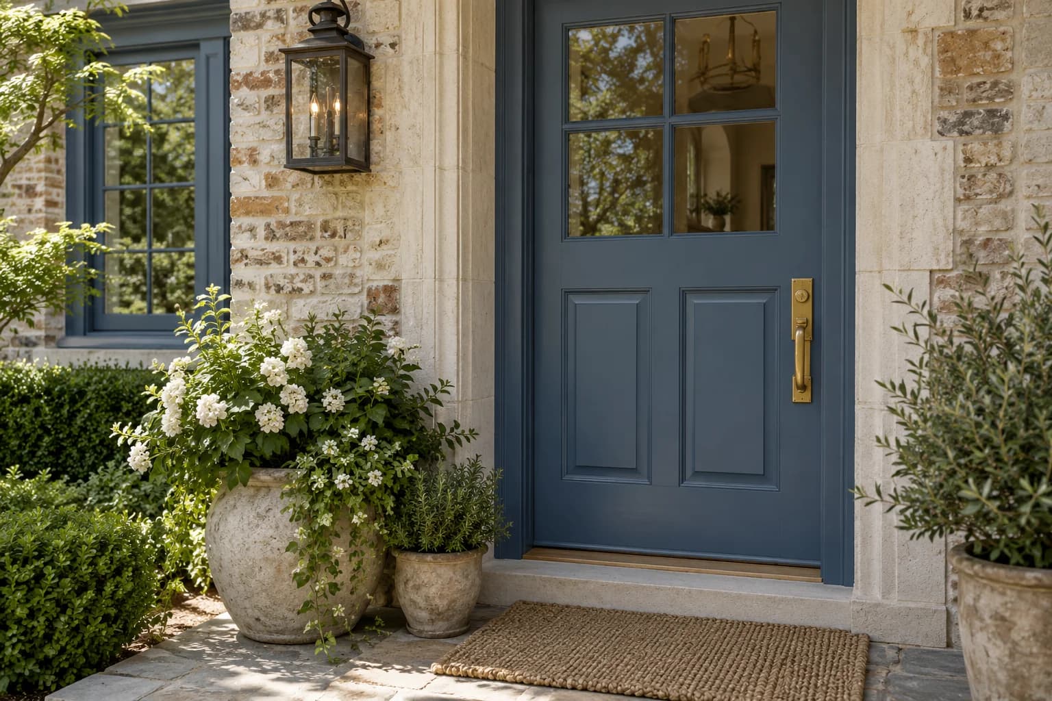 Front door featuring Chinese Porcelain paint